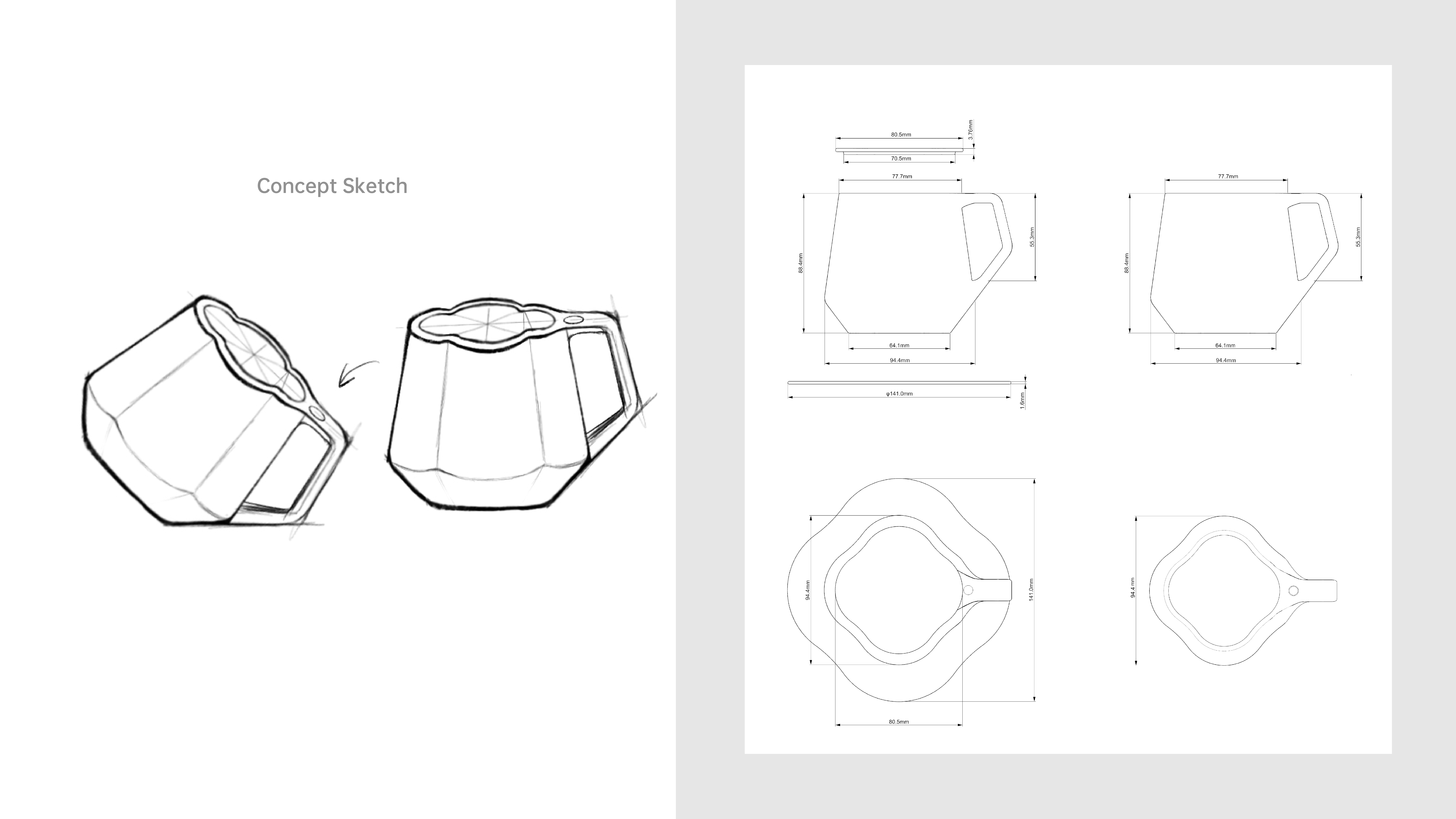 glass，product design，Modeling design，Utensils，bitter cups，