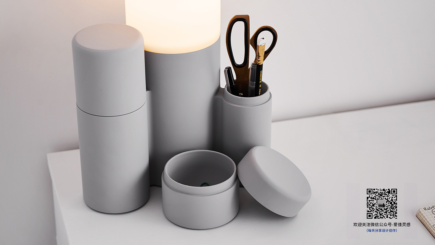 modern stylish，Black and white gray color matching，Minimalist，Warm color light source，Brain hole design，Table lamp design，Lamp design，