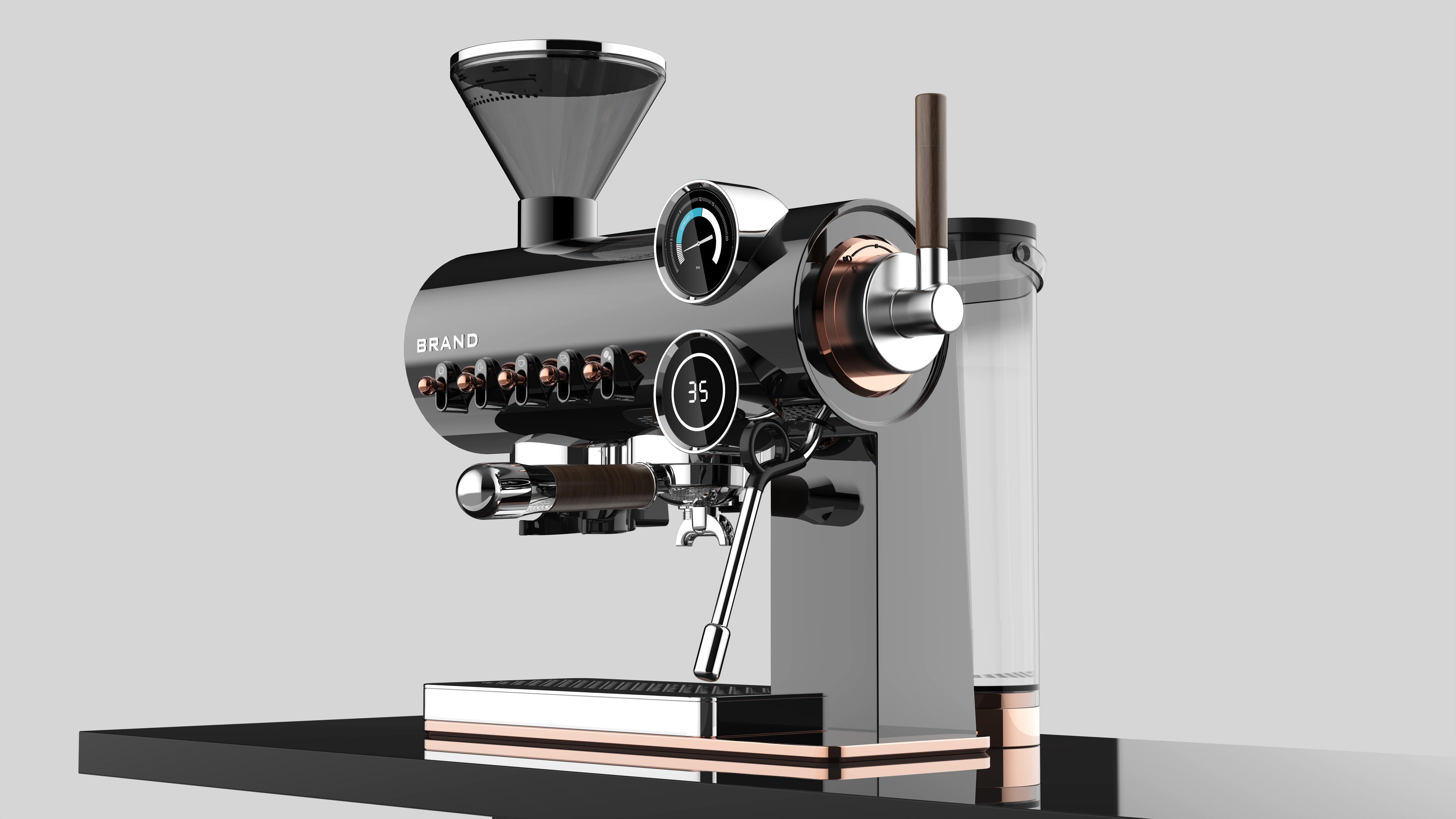 Retro，Mechanical sense，Cyberpunk，Friends of the necessary coffee machine，fashion interesting，
