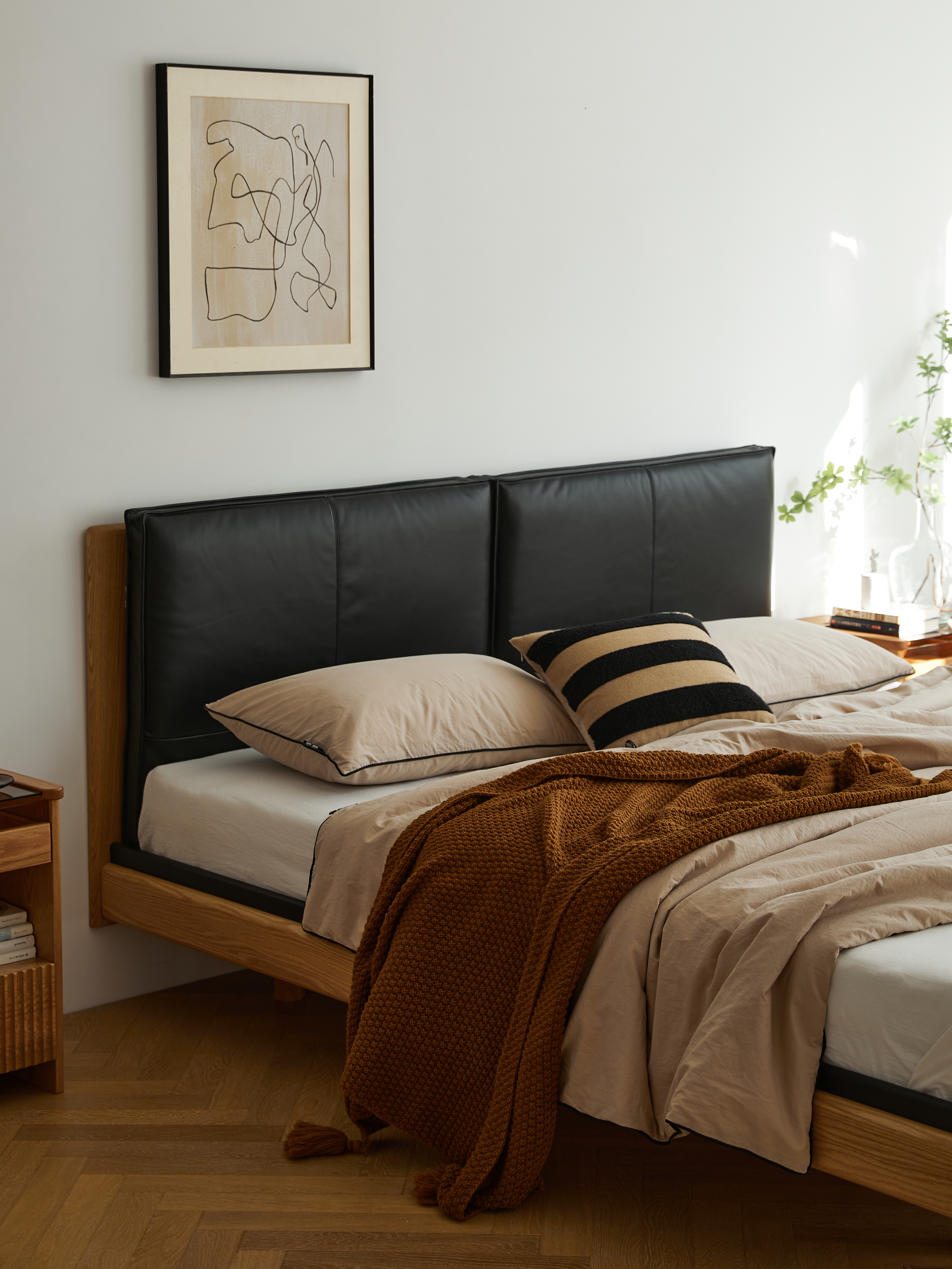 Home design，Solid wood furniture，Solid wood bed，Design，