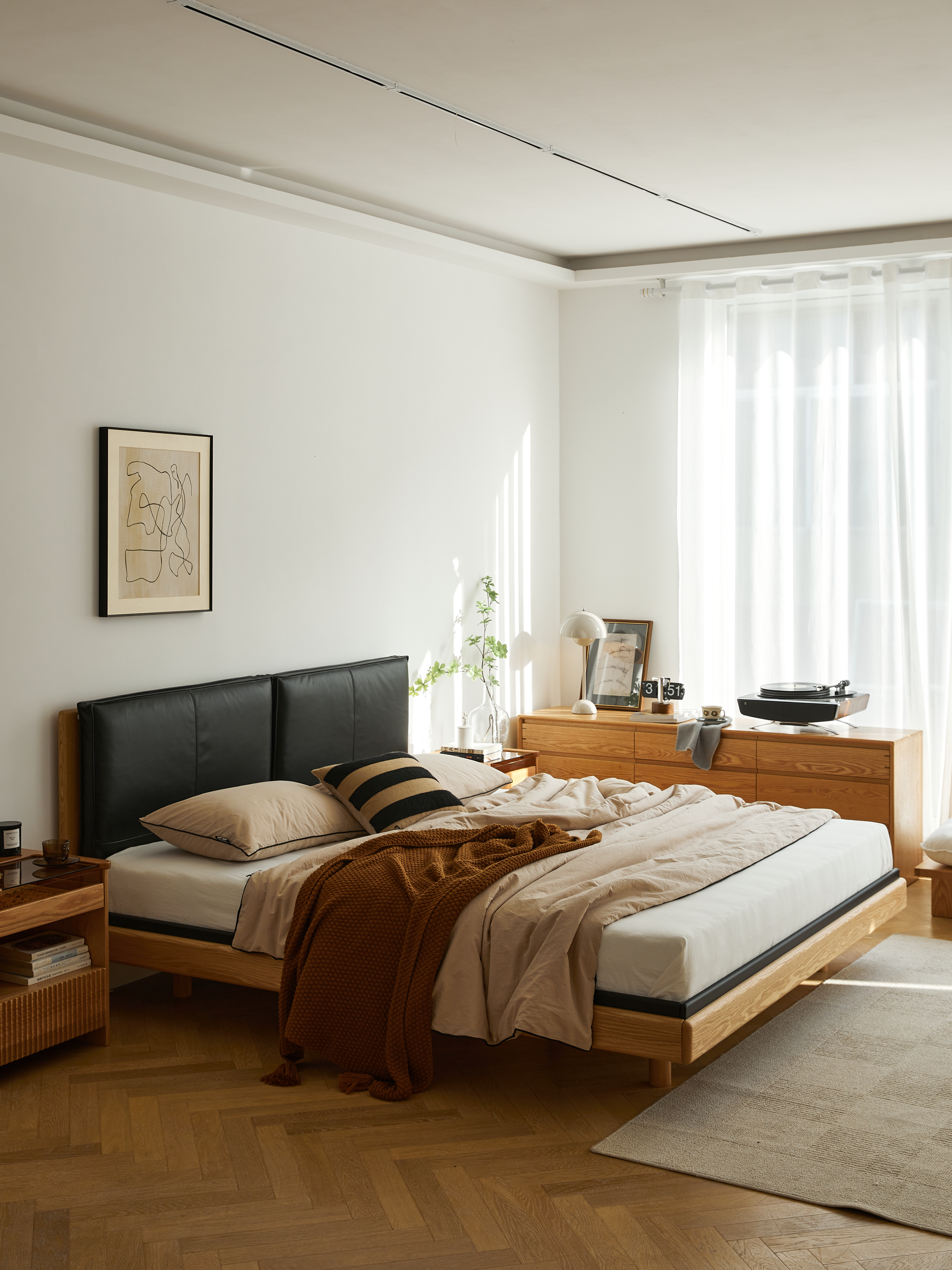 Home design，Solid wood furniture，Solid wood bed，Design，