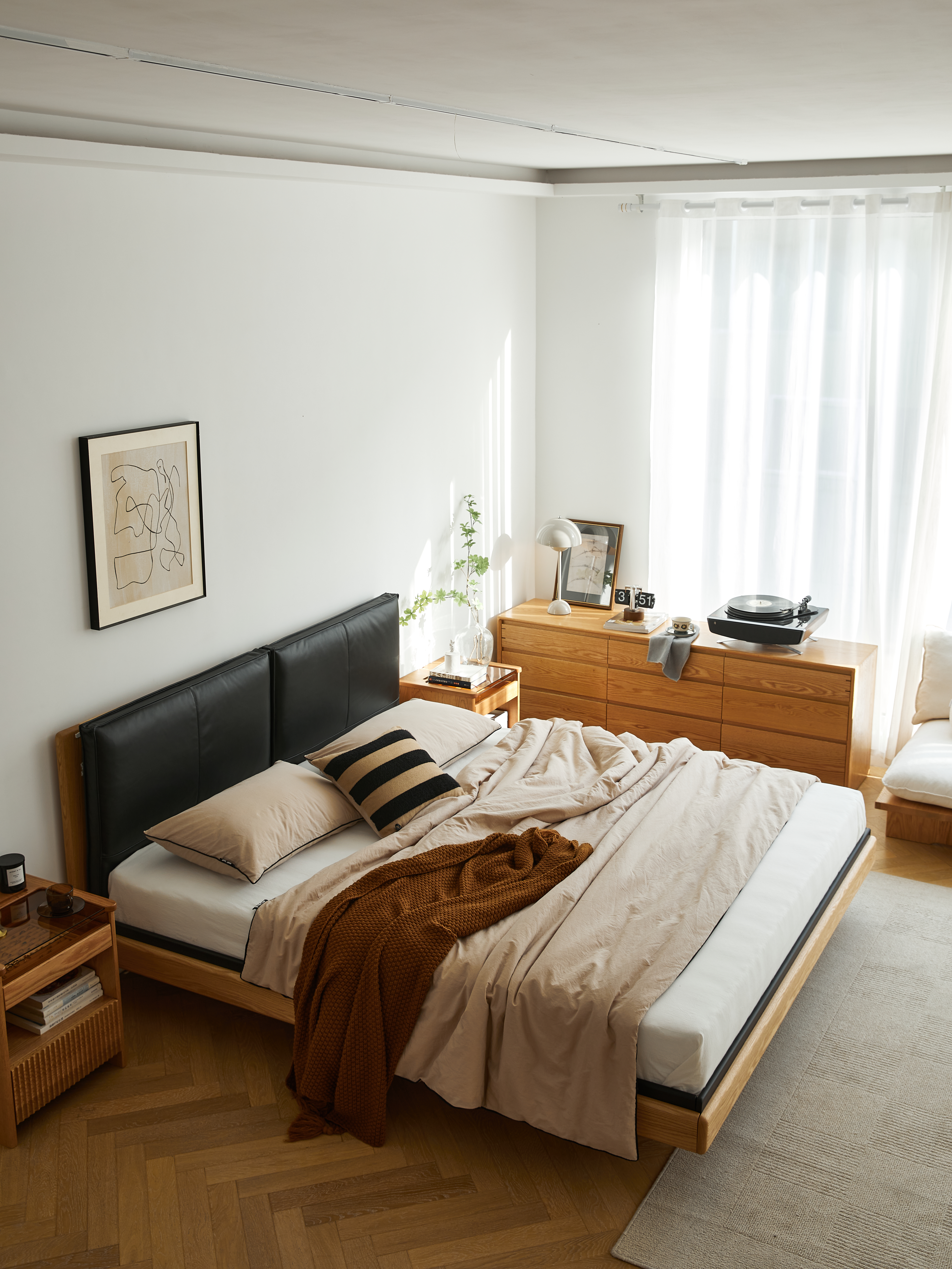 Home design，Solid wood furniture，Solid wood bed，Design，