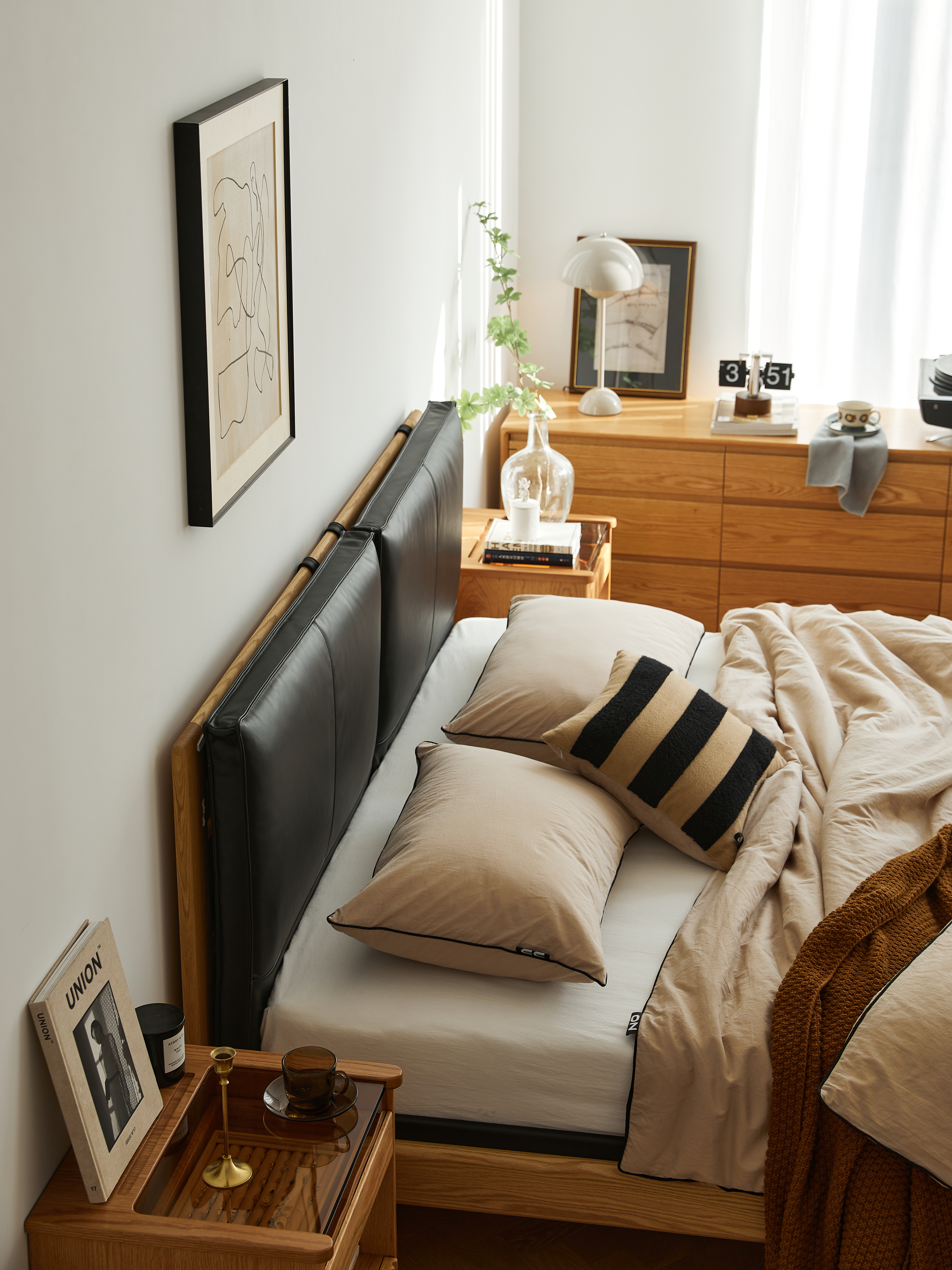 Home design，Solid wood furniture，Solid wood bed，Design，