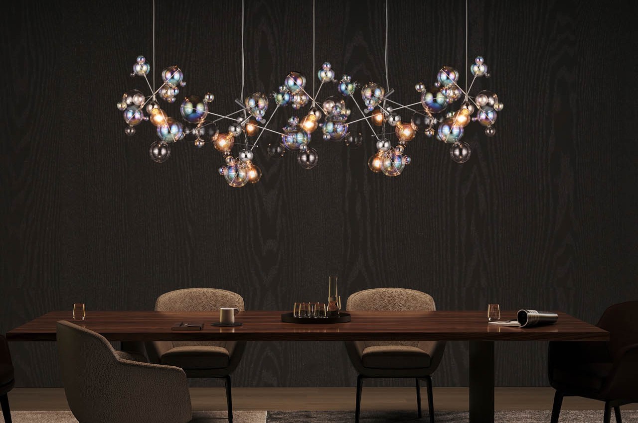 a chandelier，Bubble chandelier，product design，industrial design，product，lamp，