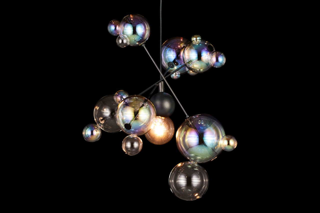 a chandelier，Bubble chandelier，product design，industrial design，product，lamp，
