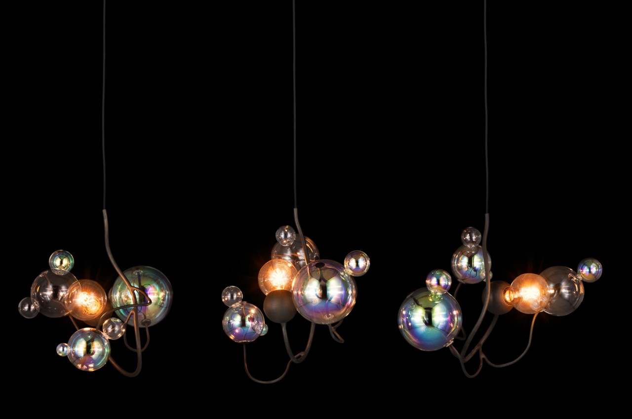 a chandelier，Bubble chandelier，product design，industrial design，product，lamp，