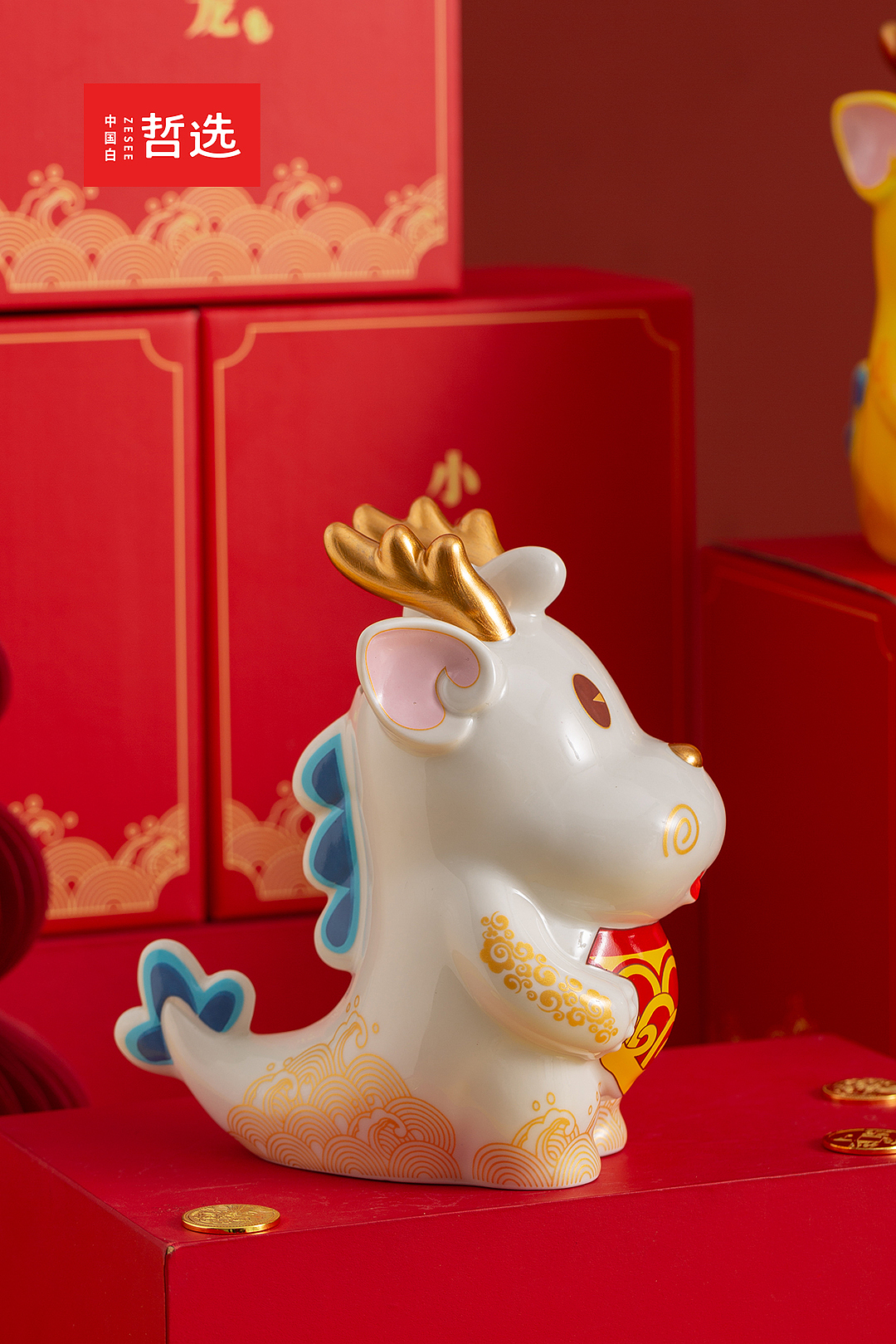 ceramics，Year of the Dragon，mascot，Piggy bank，National tide，Ornaments，
