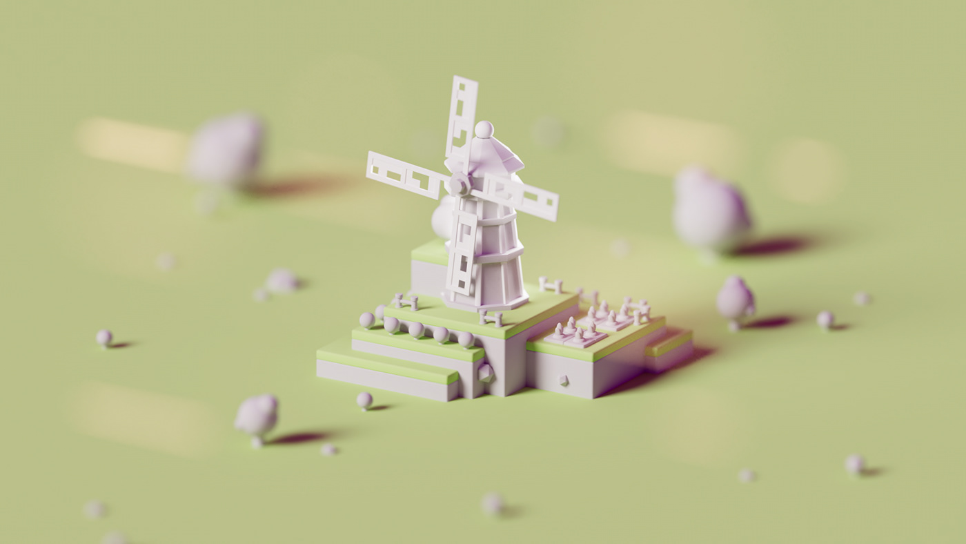 castle，Small building，3d，polygon，