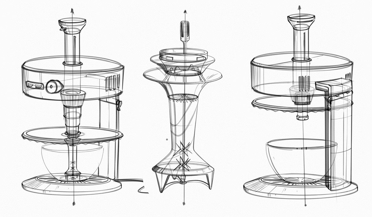 an electric appliance，Kitchen design，Futurist，product design，