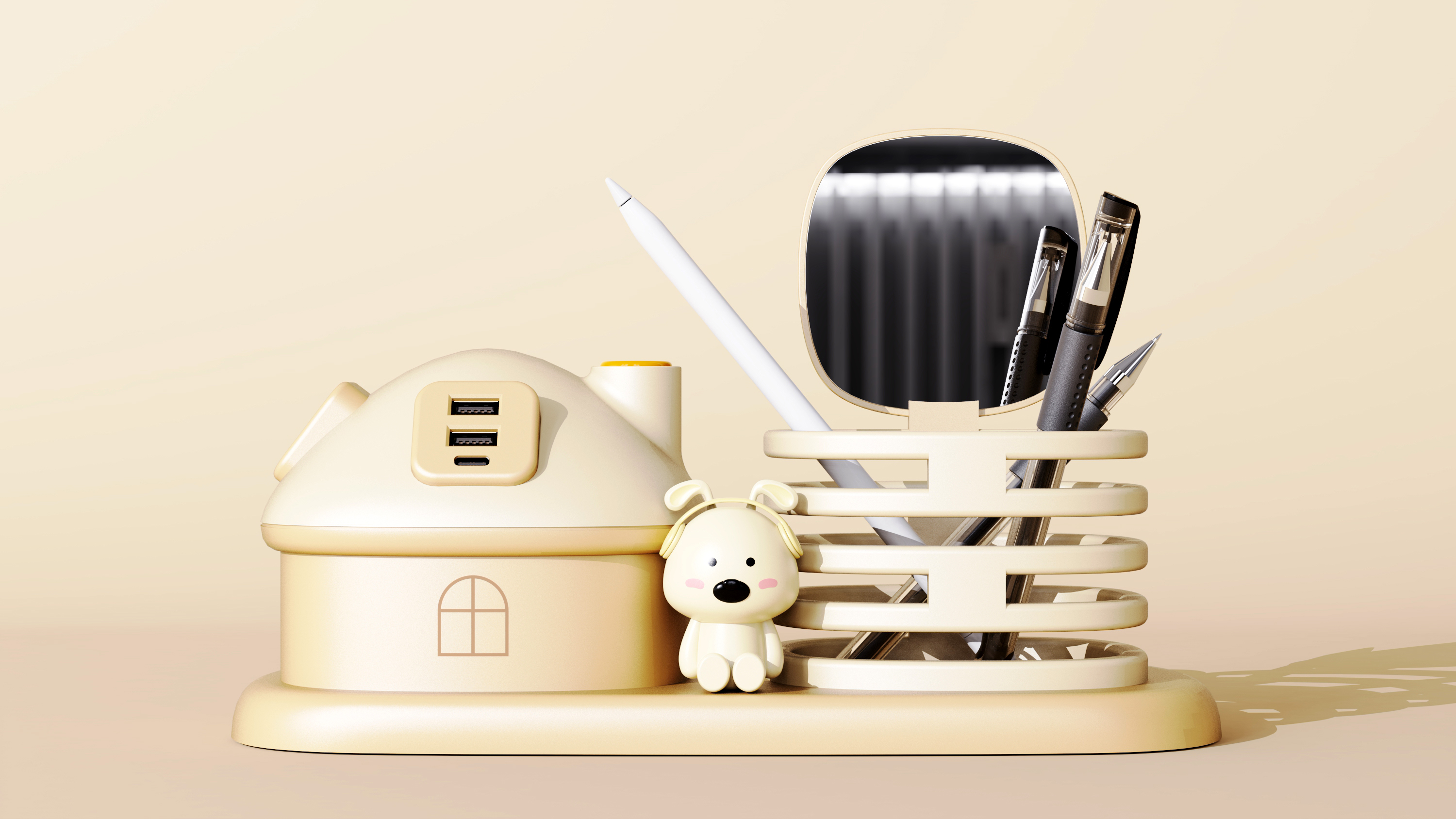 Original design，Industrial / product design，small home appliances，Desk lamp，Socket，Desktop Learning Storage，