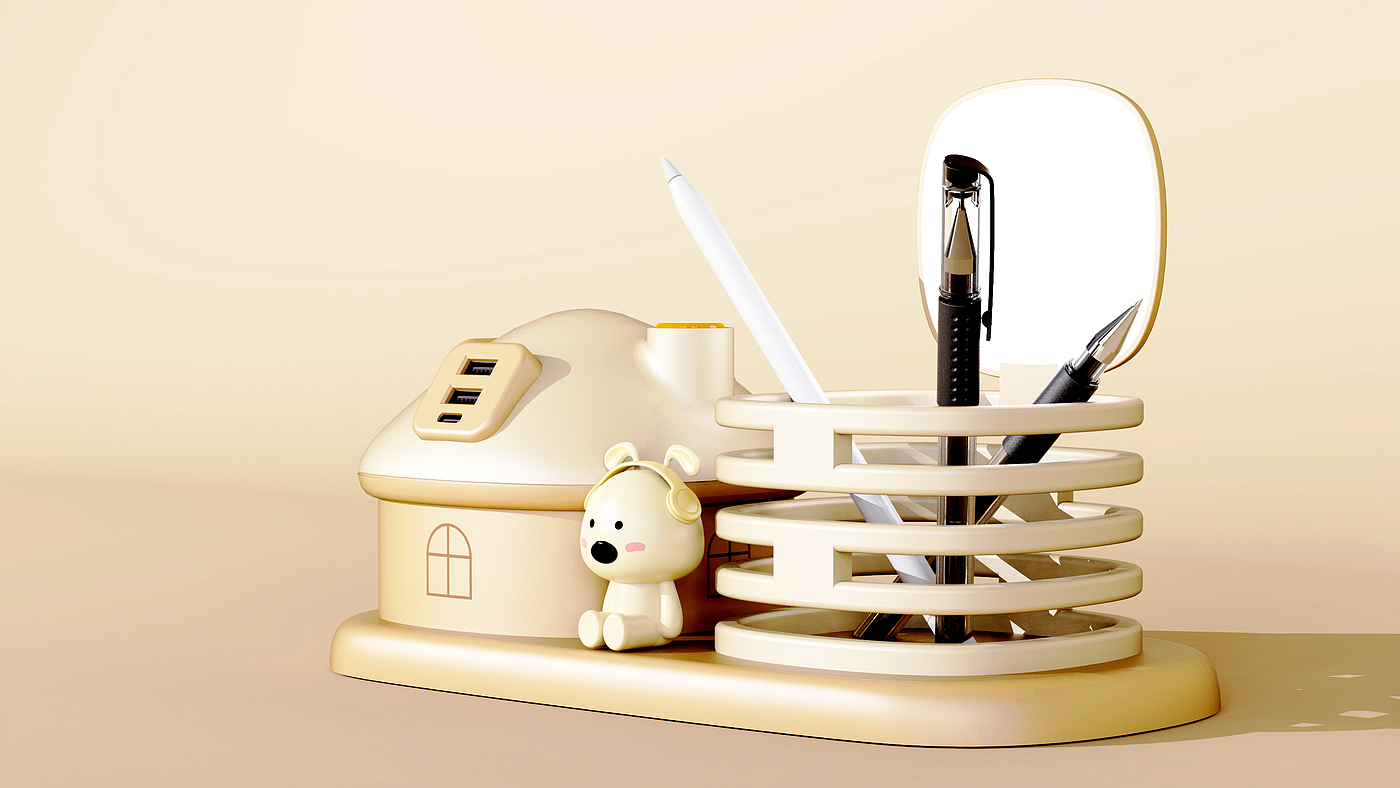 Original design，Industrial / product design，small home appliances，Desk lamp，Socket，Desktop Learning Storage，
