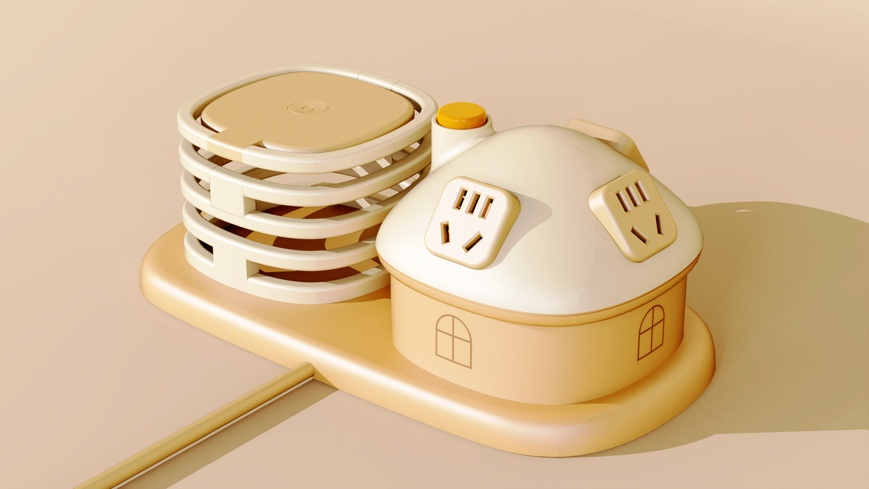 Original design，Industrial / product design，small home appliances，Desk lamp，Socket，Desktop Learning Storage，