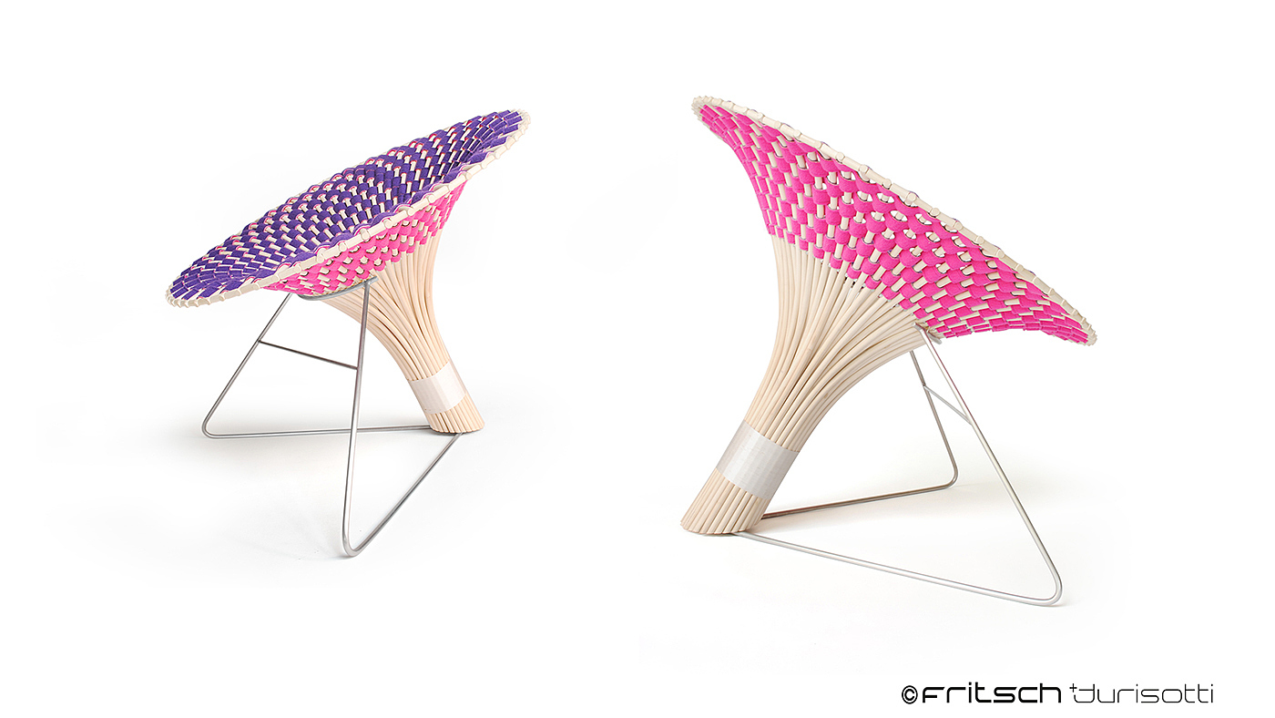 Metal，Natural fiber，willow branch，chair，Dolcefarniente，