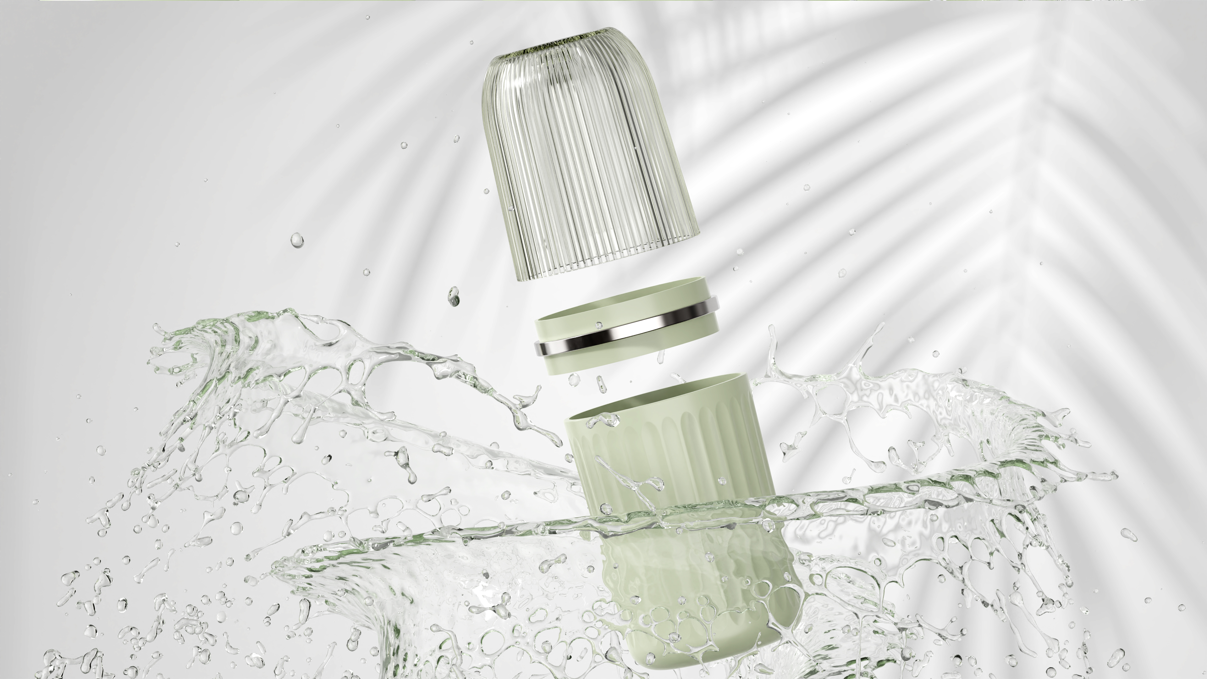 Transparent Light Luxury，Travel，glass，Toothbrush cup，