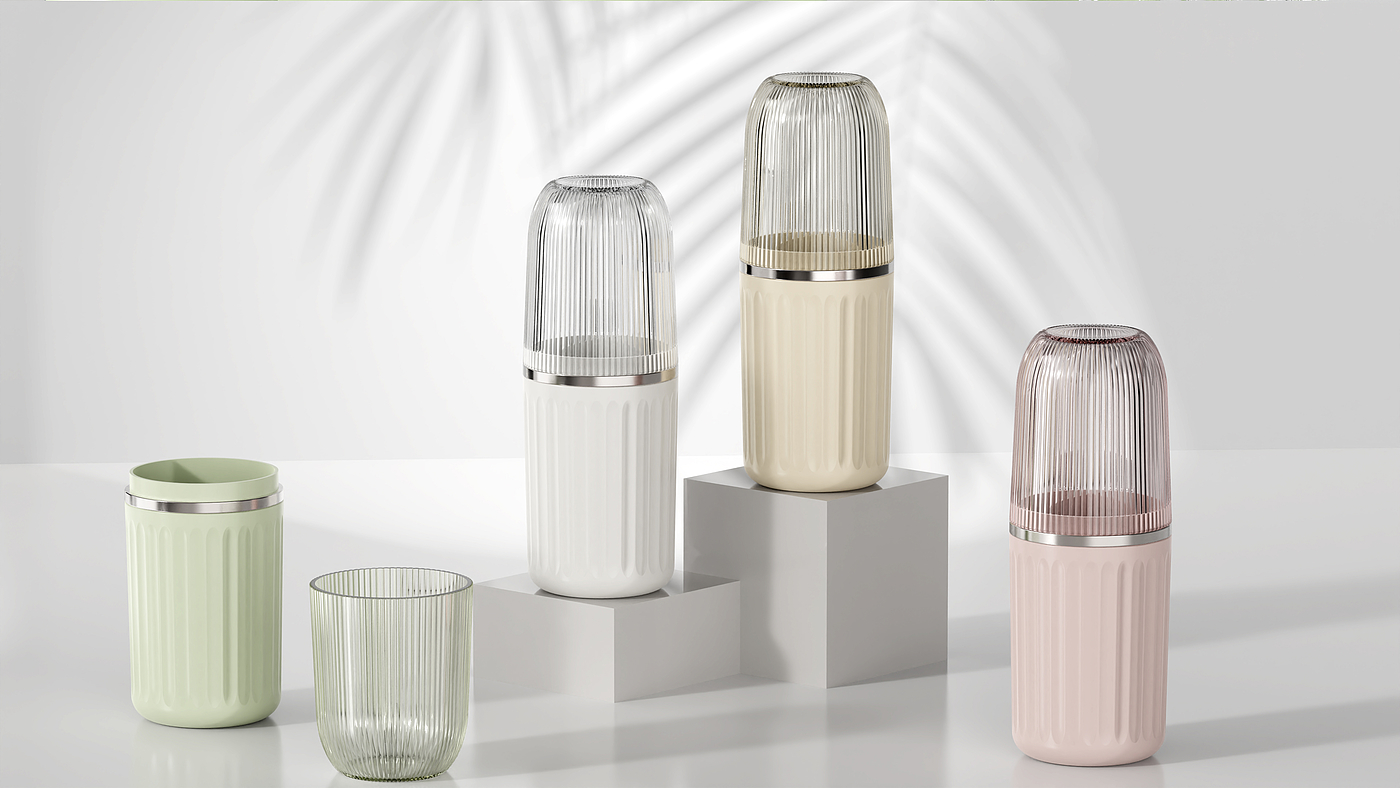 Transparent Light Luxury，Travel，glass，Toothbrush cup，