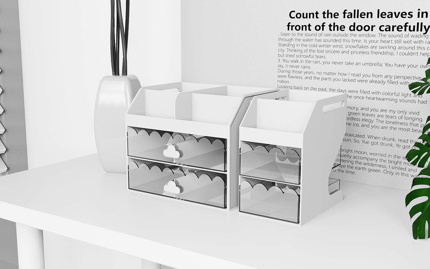 Desktop spray storage box，