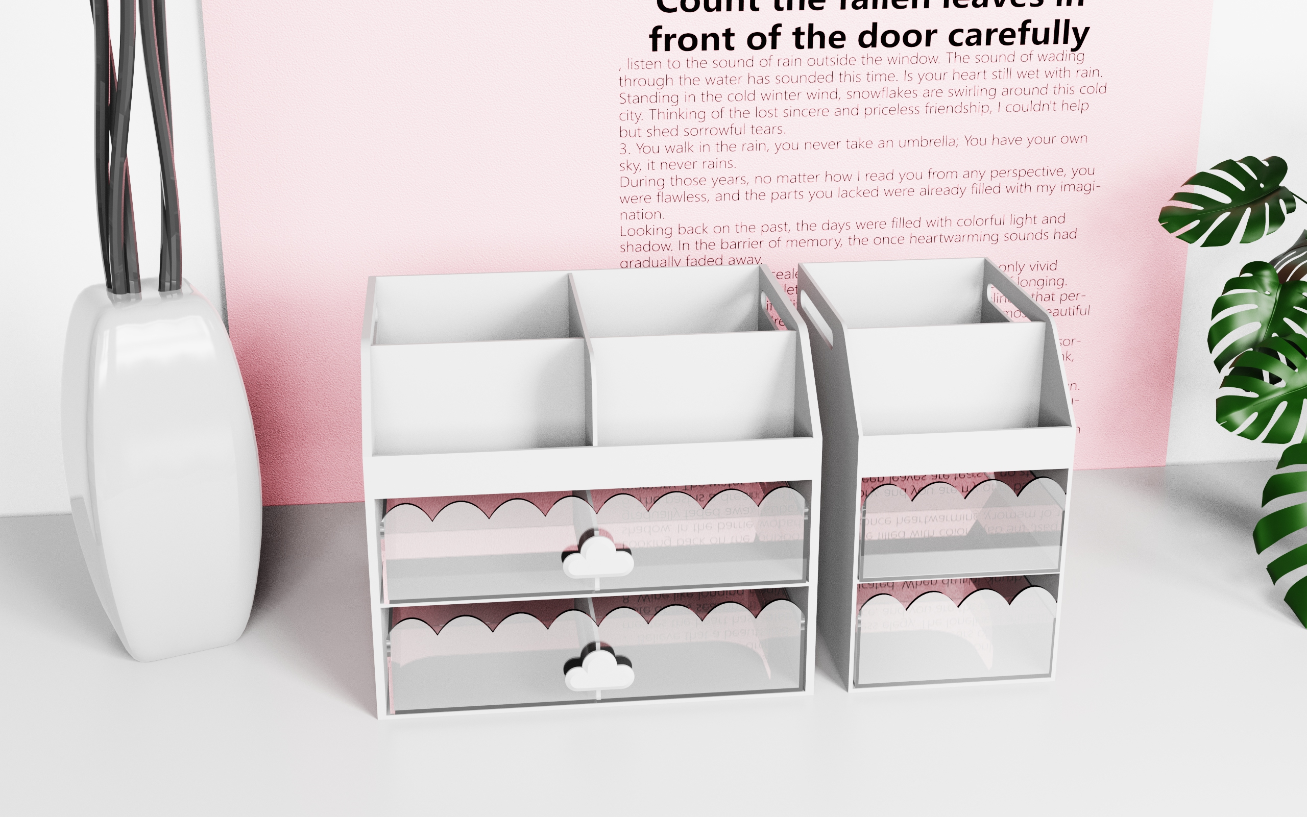 Desktop spray storage box，