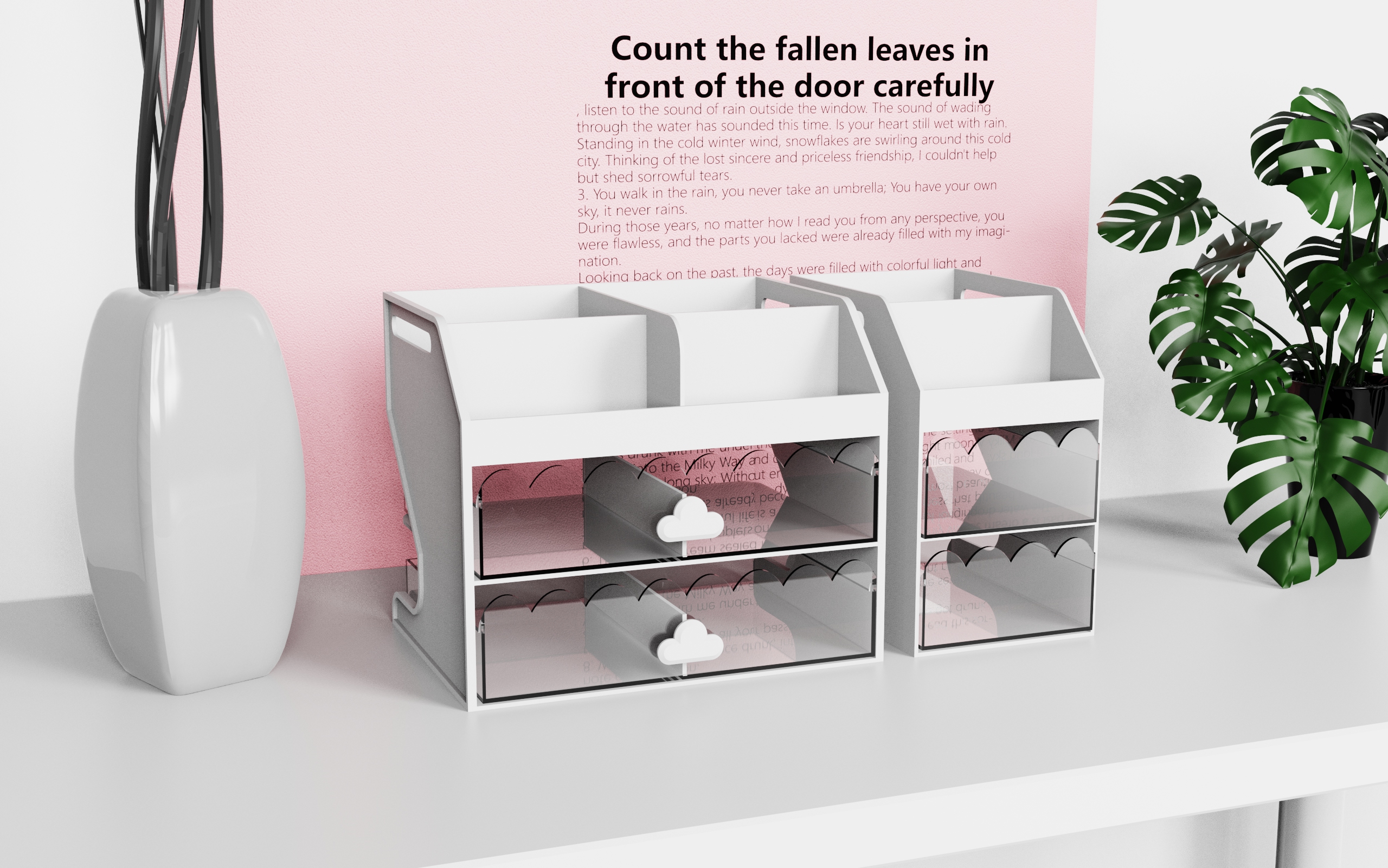 Desktop spray storage box，