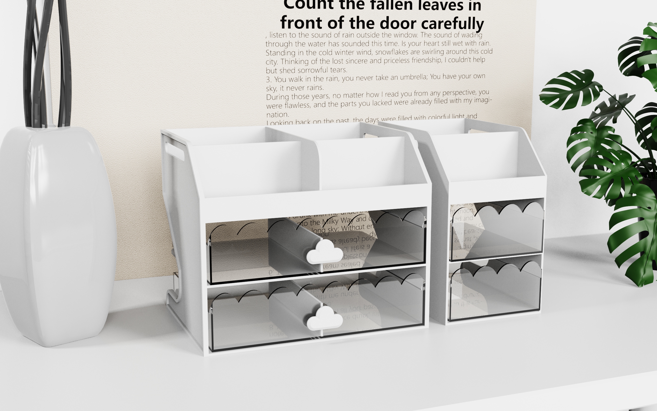 Desktop spray storage box，