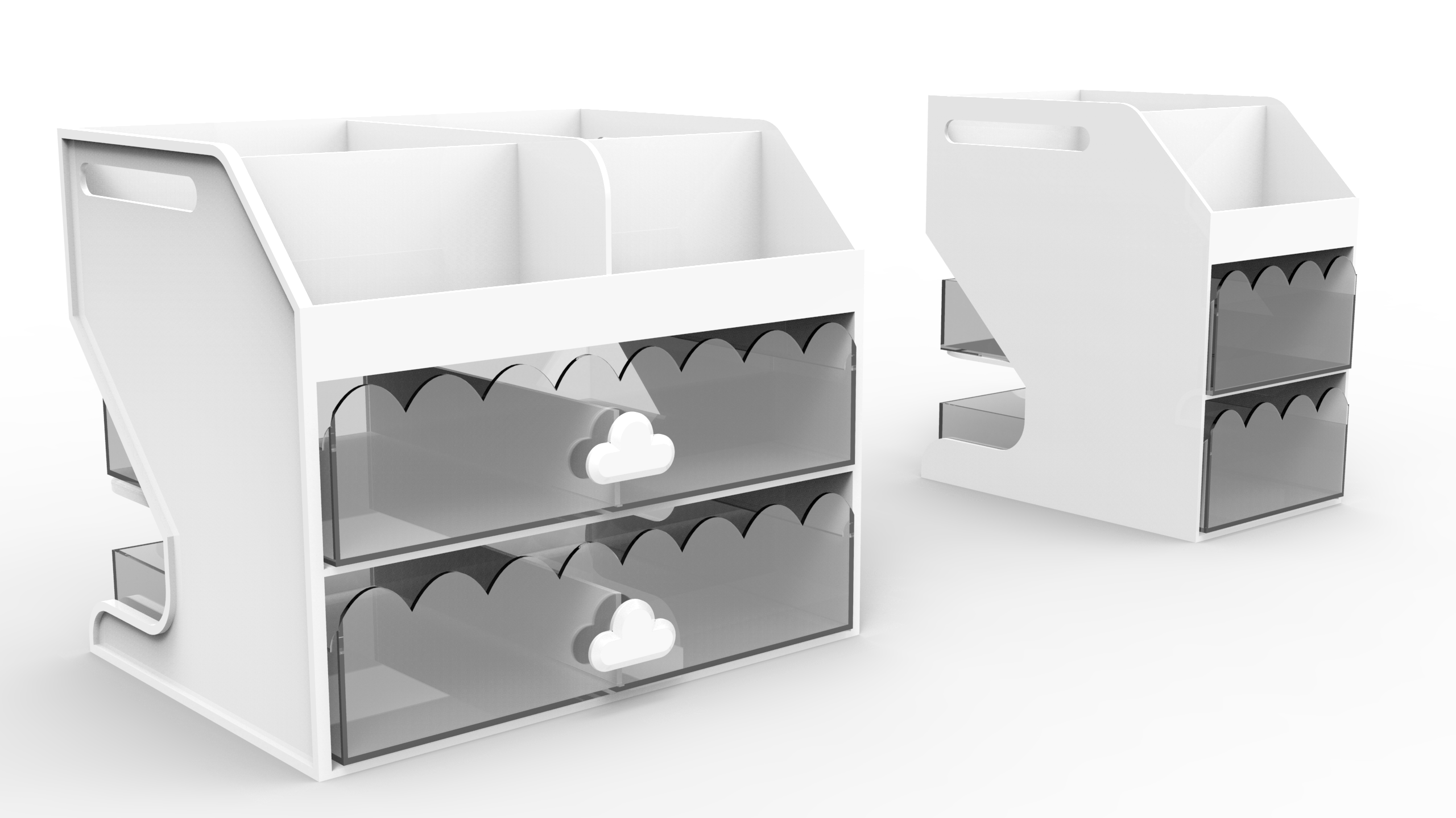 Desktop spray storage box，