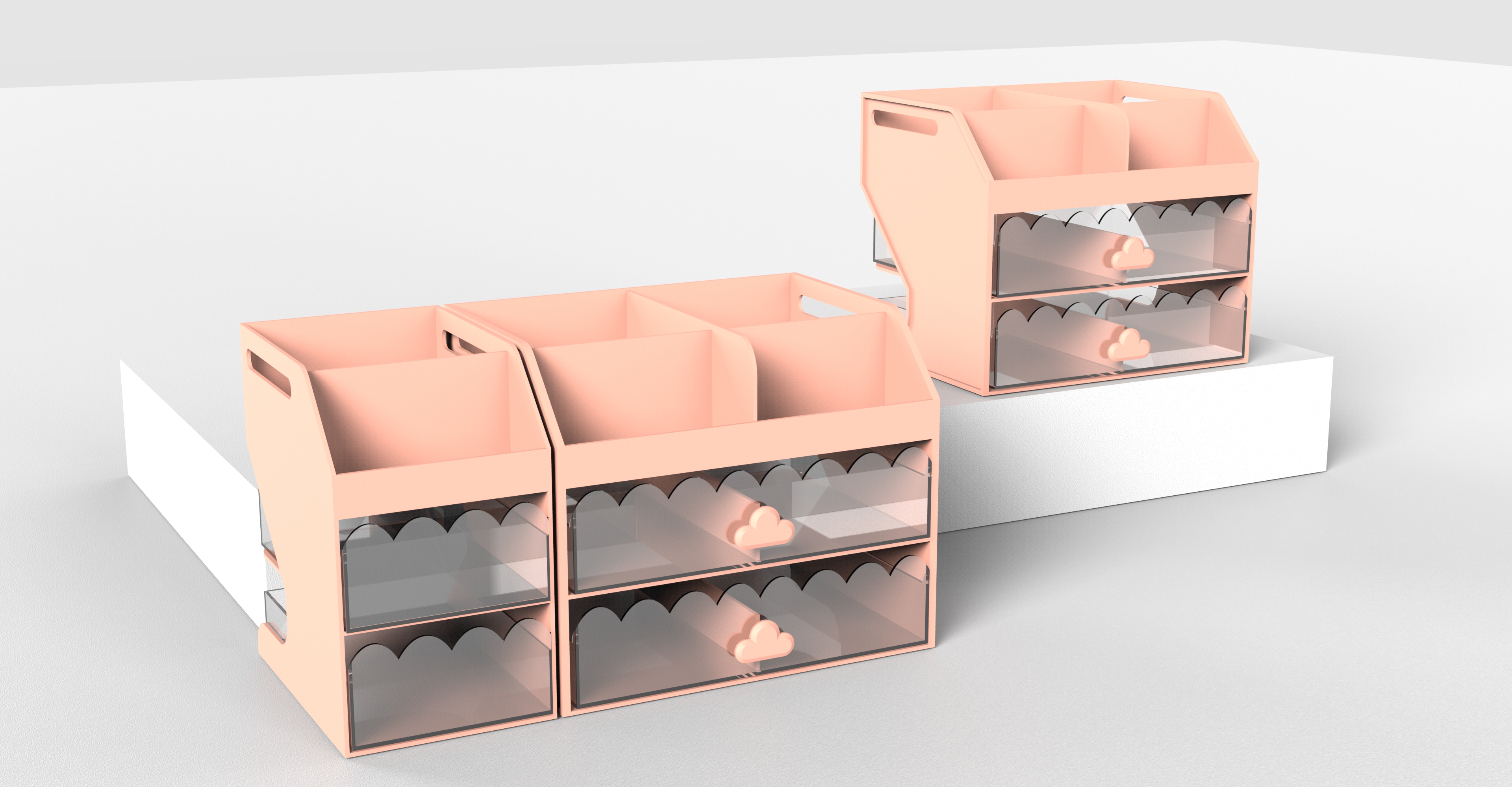 Desktop spray storage box，