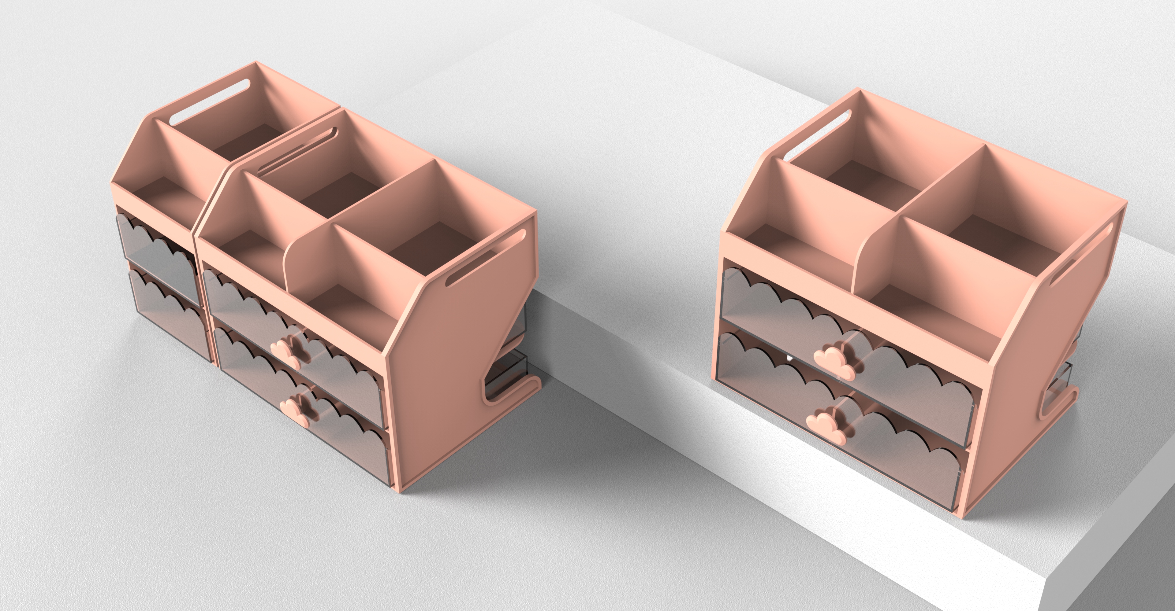 Desktop spray storage box，