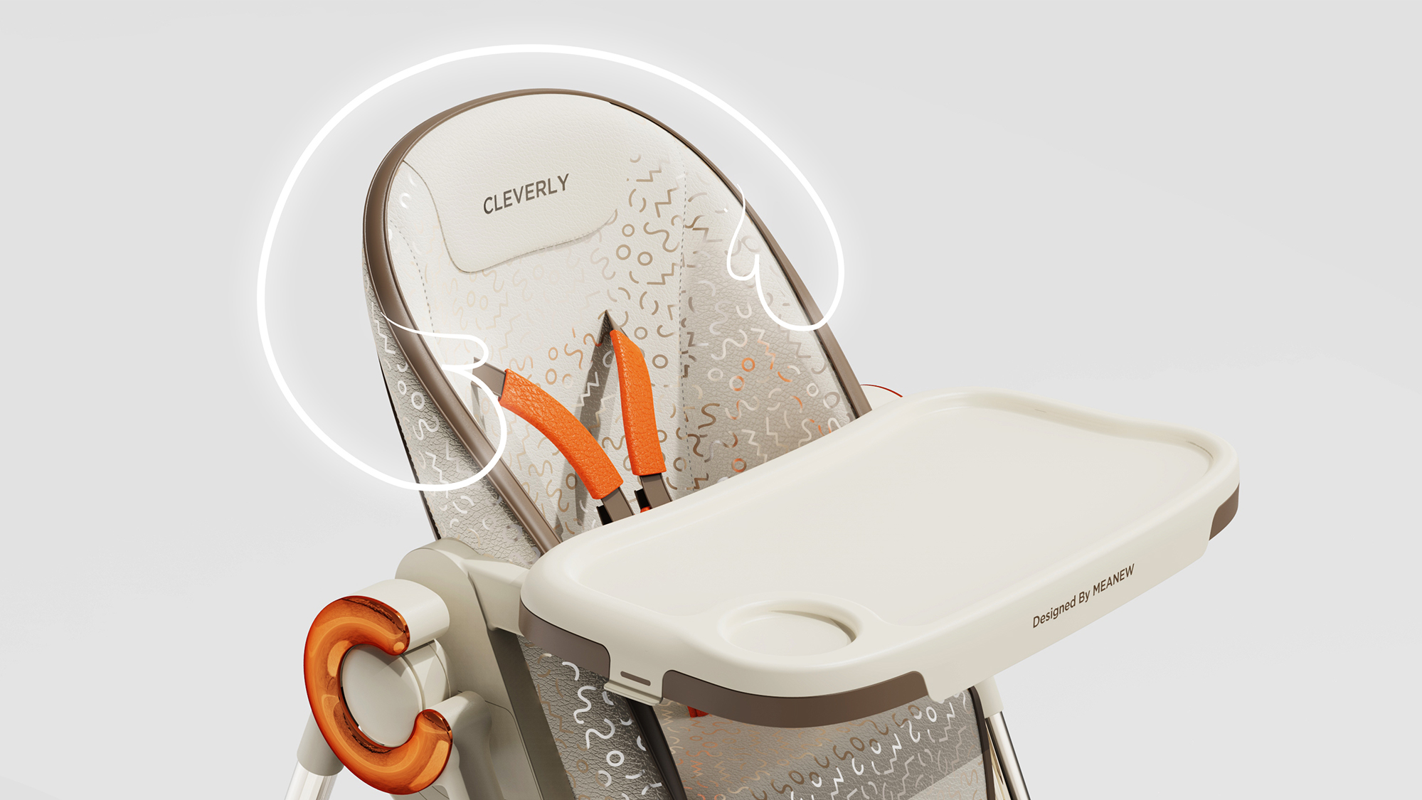 Multifunctional dining chair，High chair ，Baby products，industrial design，product design，