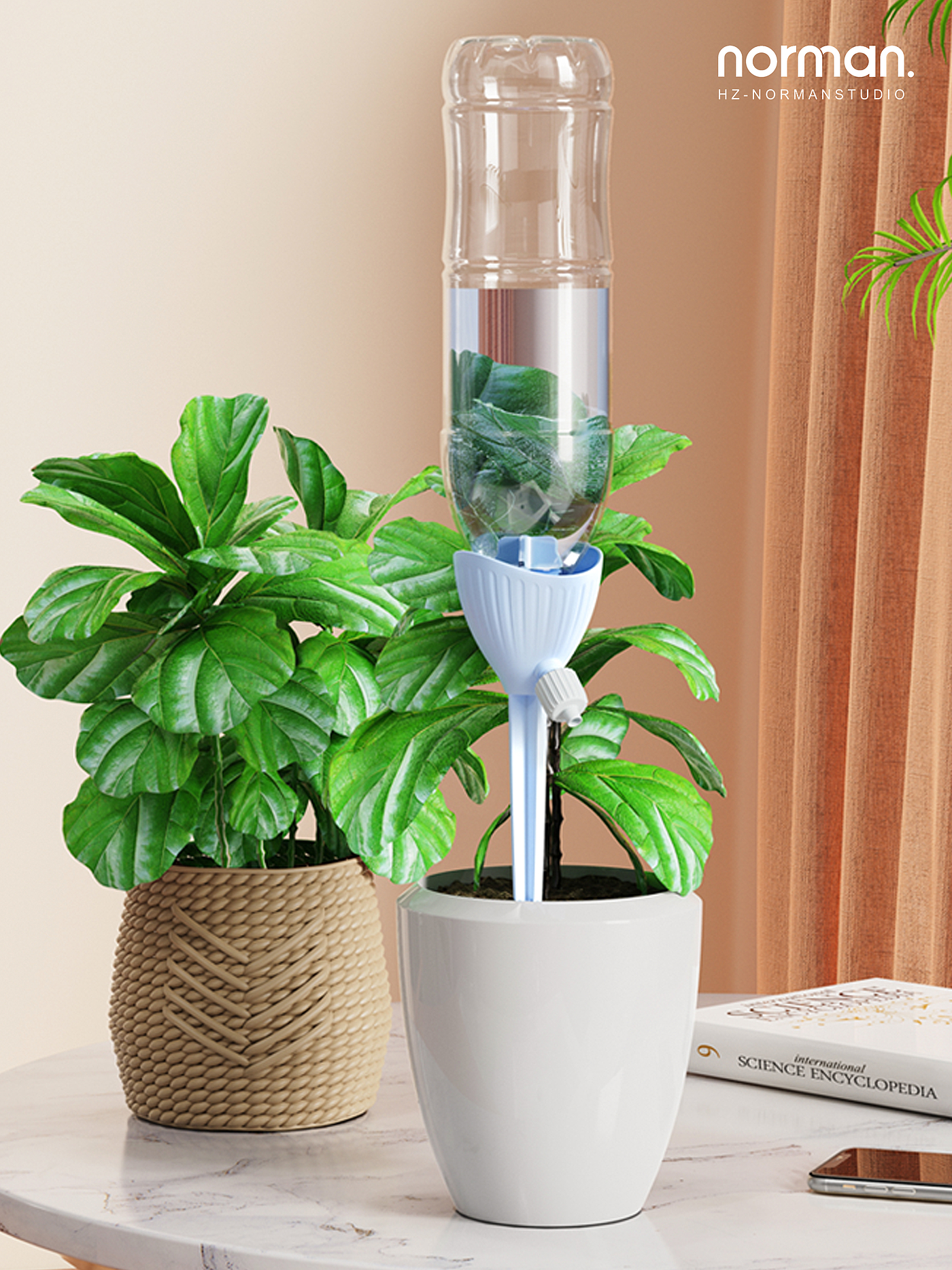 Flower watering device，Drip，a business travel，Lazy man，Seepage，automatic，