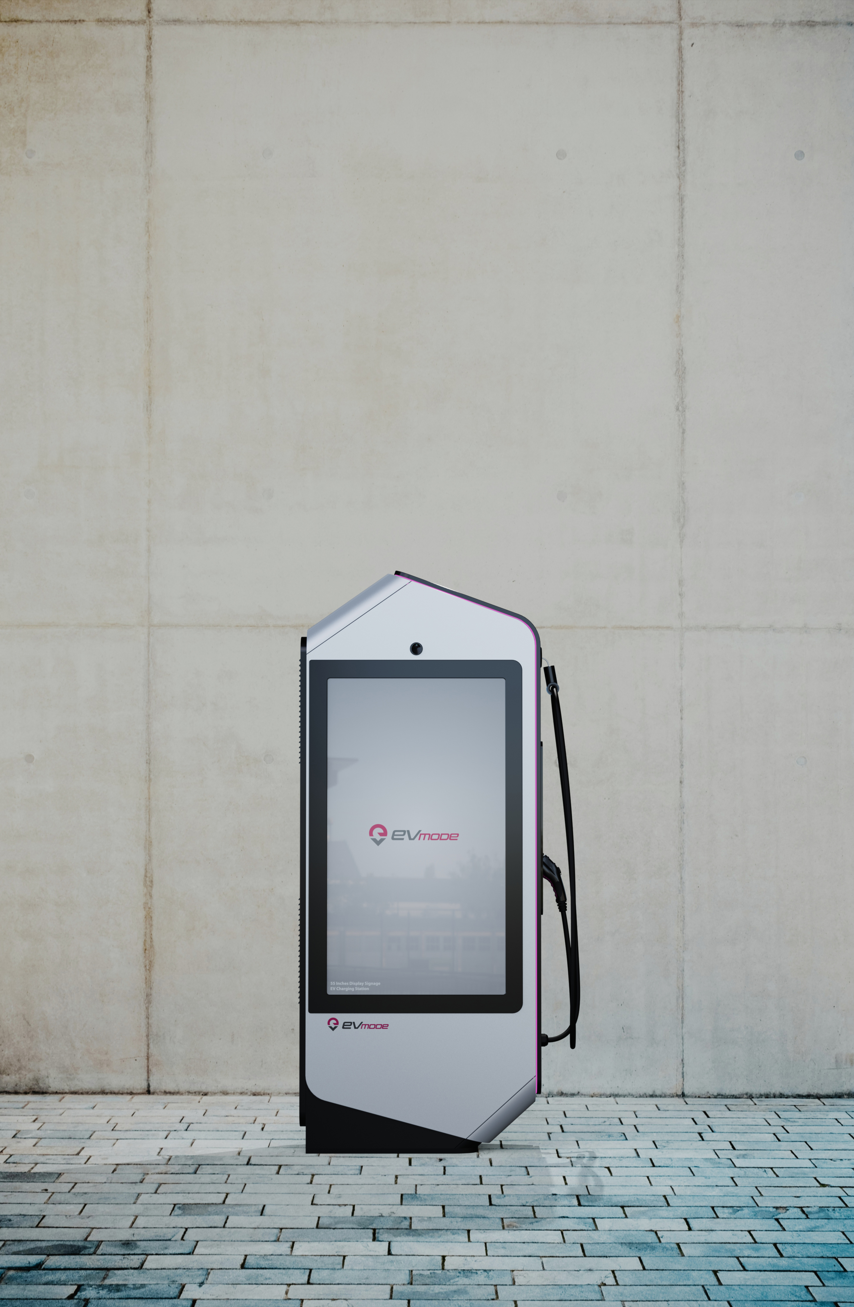 Electric vehicle charger，display，EVMODE，Brand advertising，