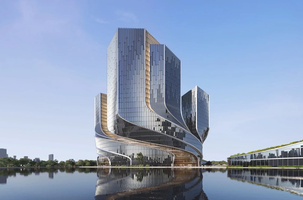 Architectural design，tencent，multi-storied building，
