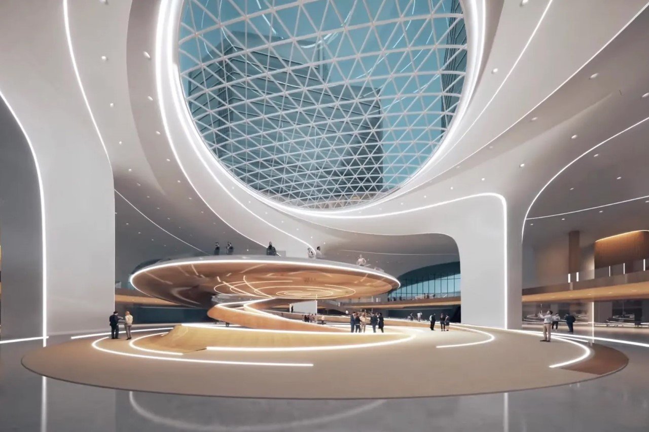 Architectural design，tencent，multi-storied building，