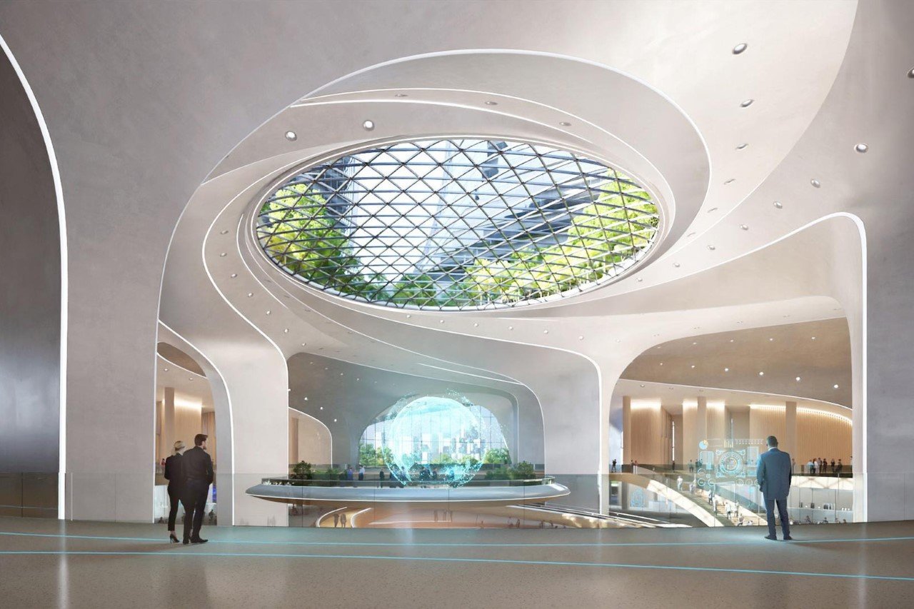 Architectural design，tencent，multi-storied building，