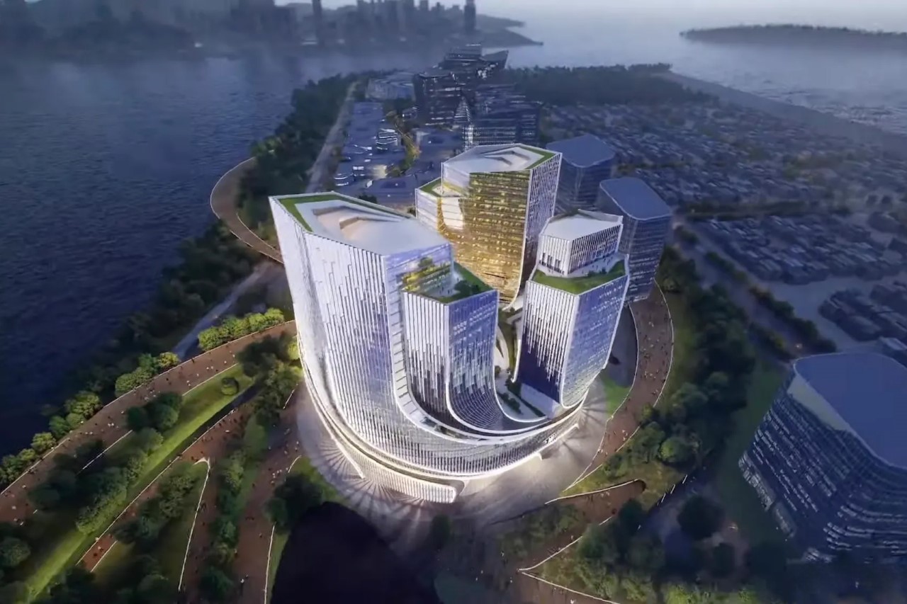 Architectural design，tencent，multi-storied building，