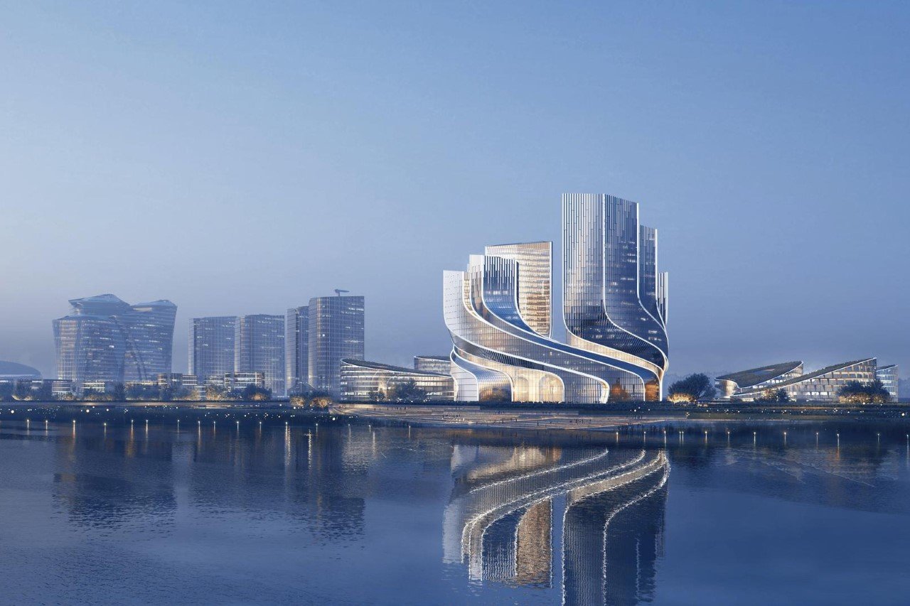 Architectural design，tencent，multi-storied building，