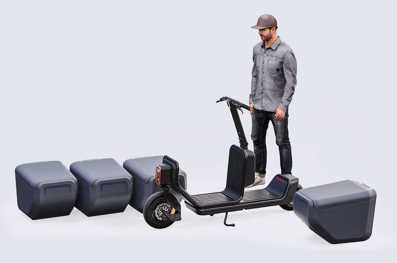 Transport of goods，Economy fast，Electric scooter，