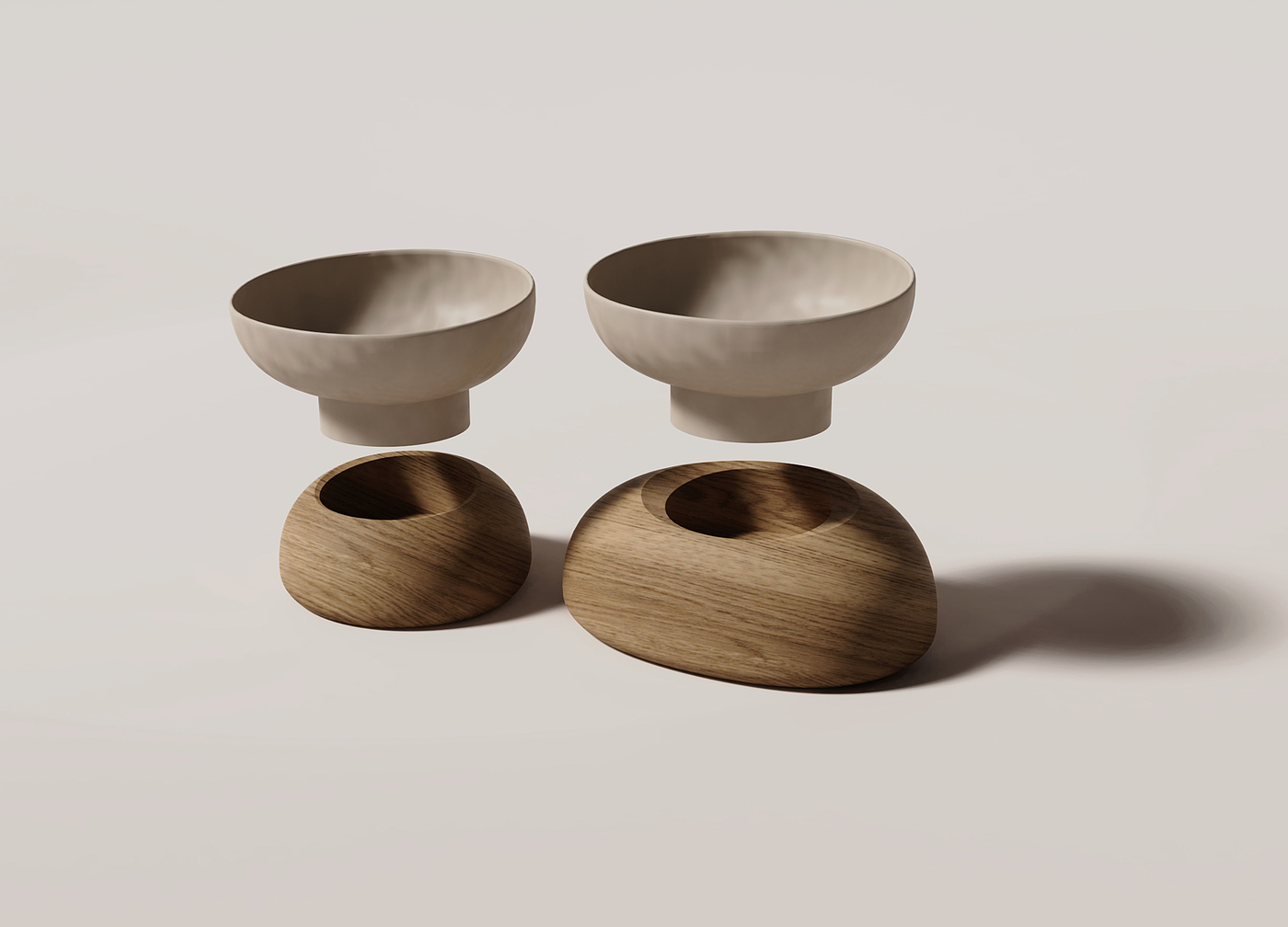 Diligent design，Riikyu，Pet Supplies & Pet，Pets，wabi-sabi ，Extremely simple wind，Pet bowl，feed，