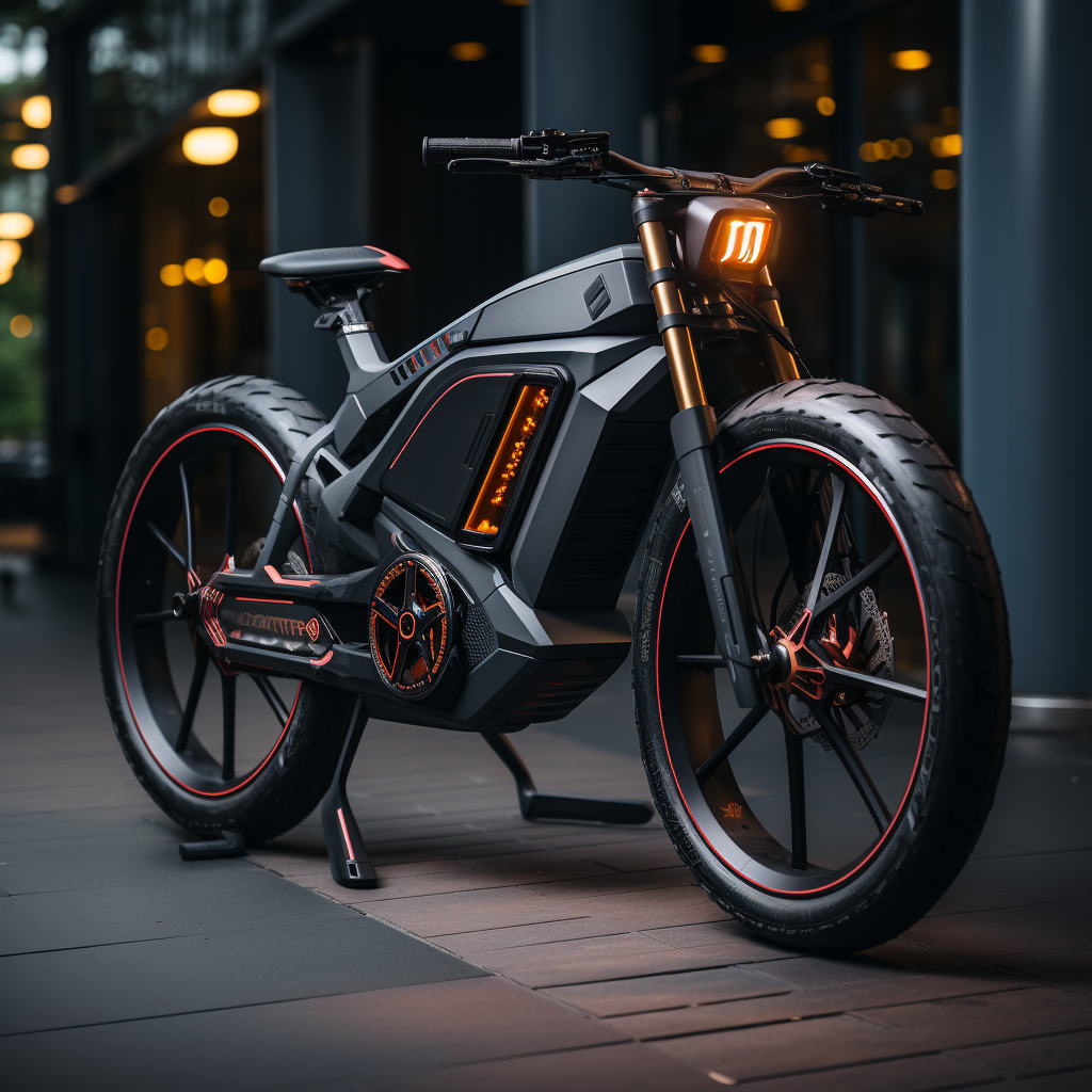 Electric bicycle，Electric moped，midjourney，Bicycle，Scooter，AI design，