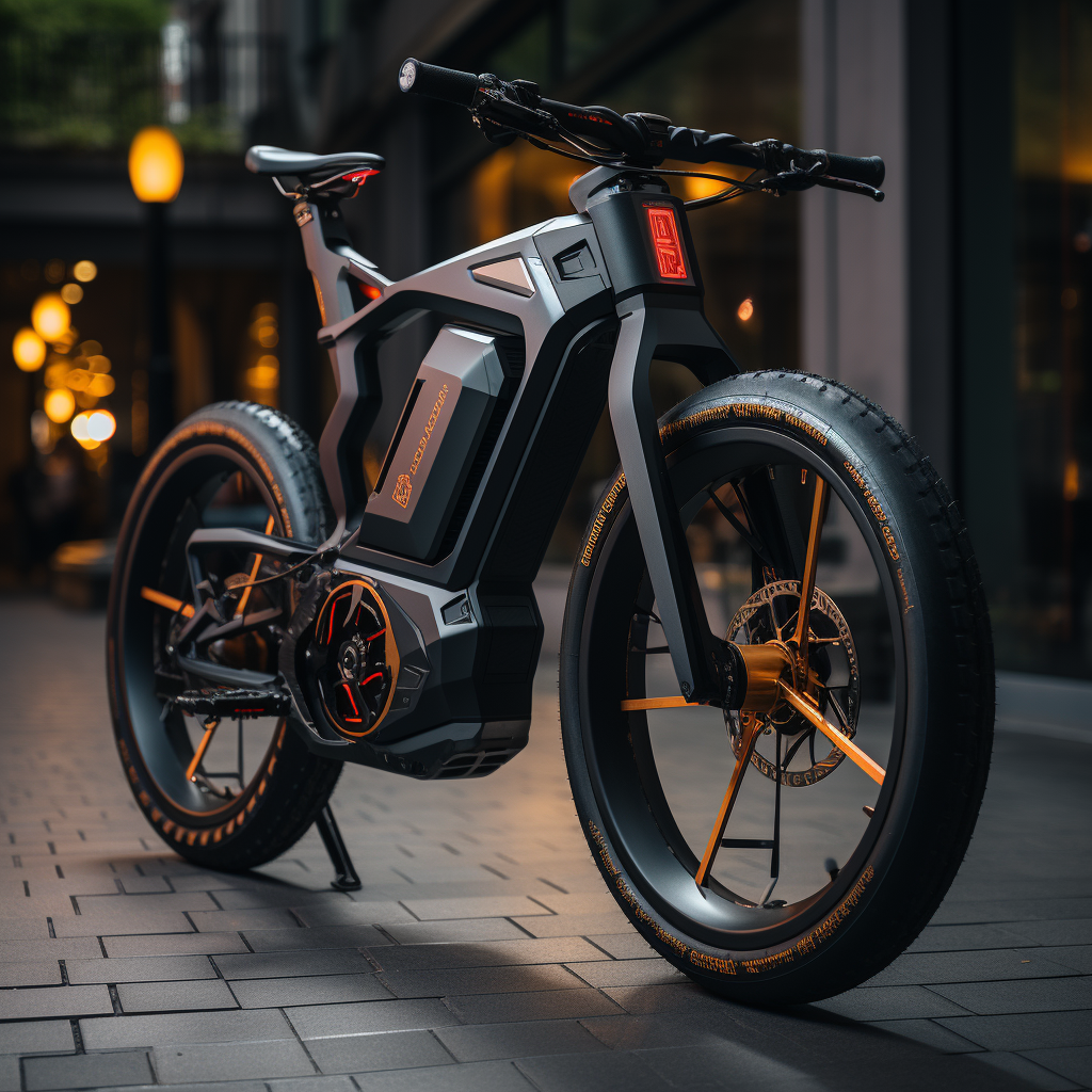 Electric bicycle，Electric moped，midjourney，Bicycle，Scooter，AI design，