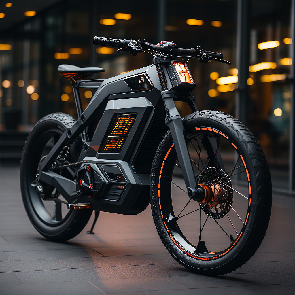 Electric bicycle，Electric moped，midjourney，Bicycle，Scooter，AI design，