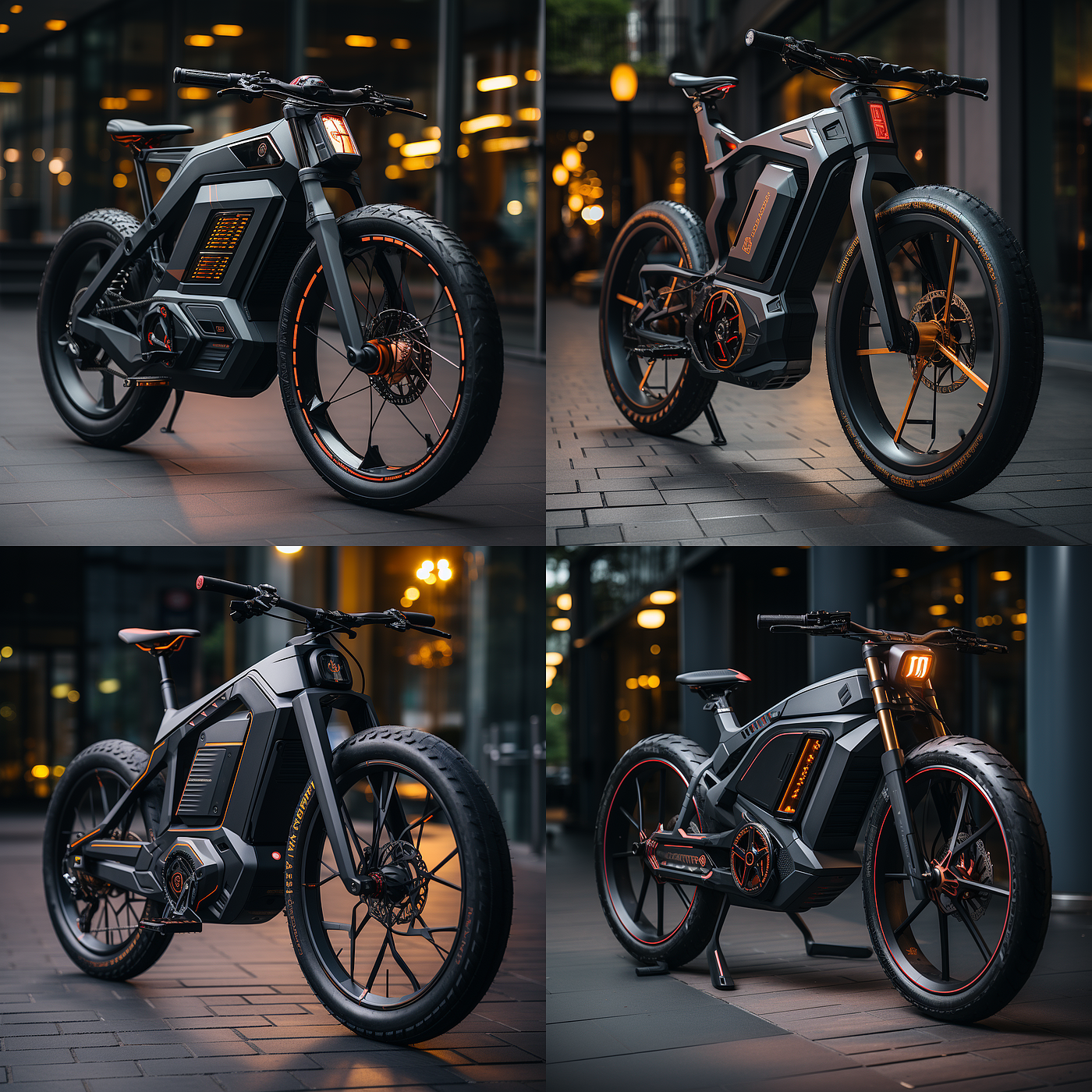 Electric bicycle，Electric moped，midjourney，Bicycle，Scooter，AI design，