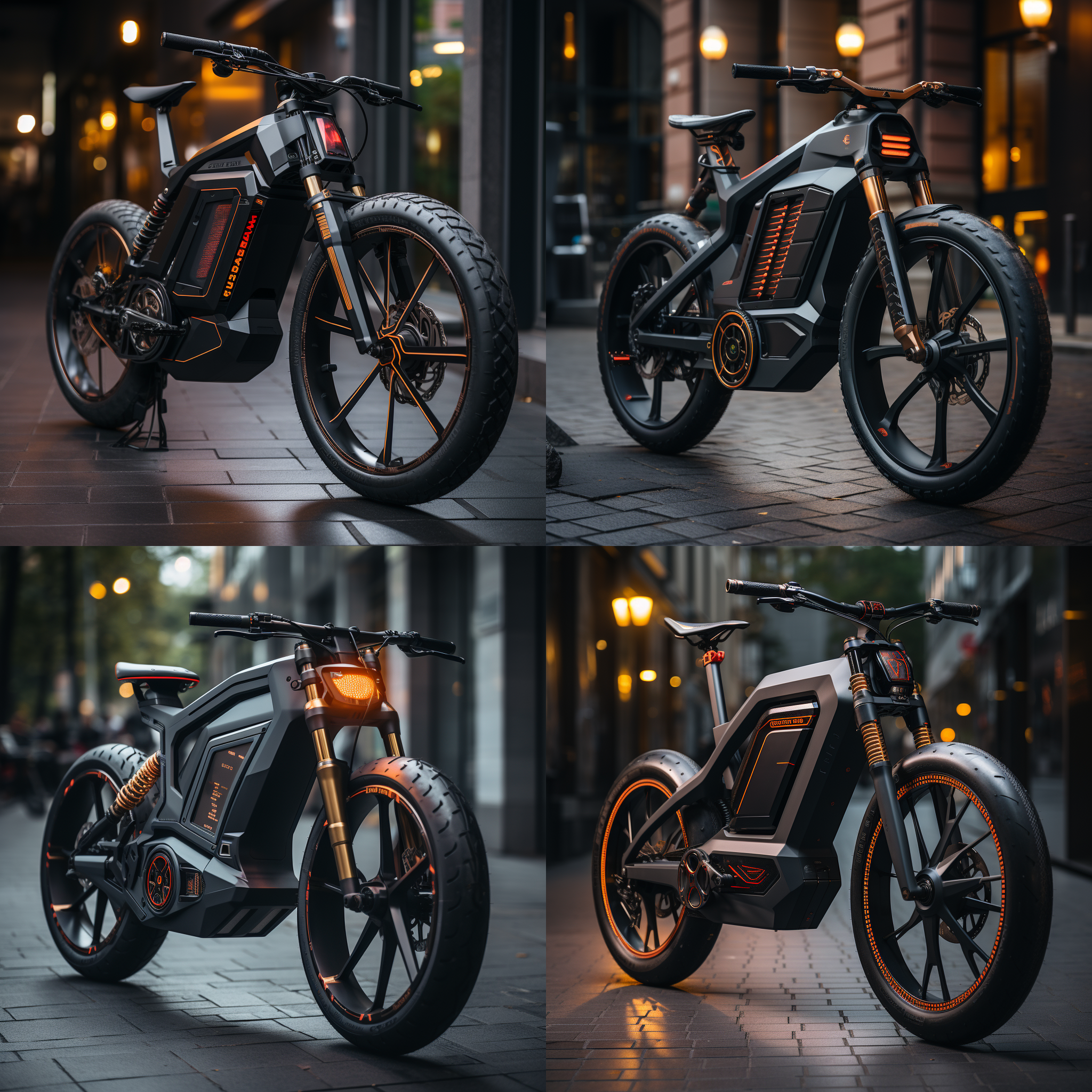 Electric bicycle，Electric moped，midjourney，Bicycle，Scooter，AI design，