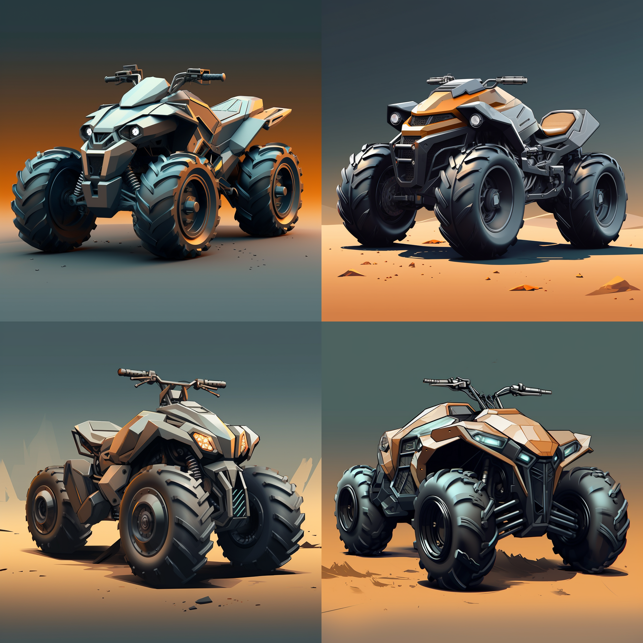 midjourney，AI design，ATV，Off-road vehicle，Dirt car，