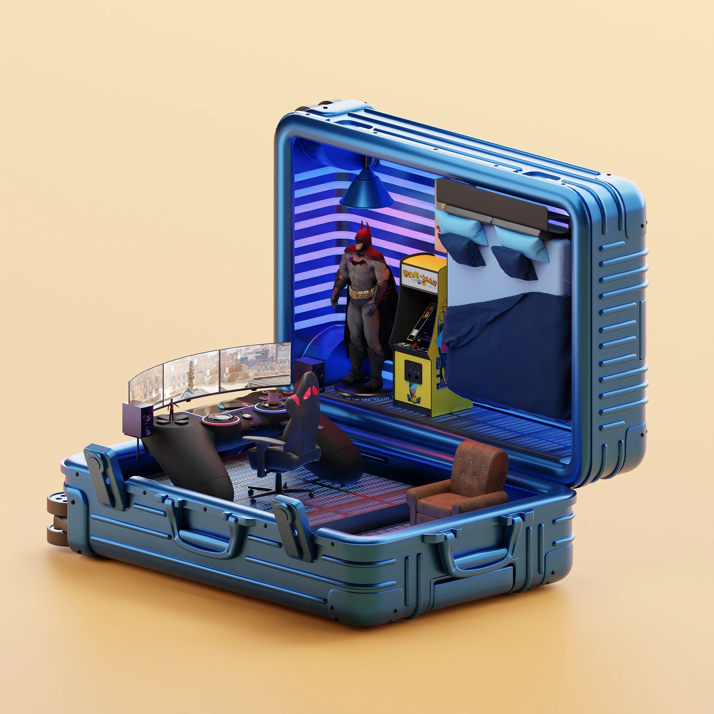 trunk，originality，personality，Suitcases，