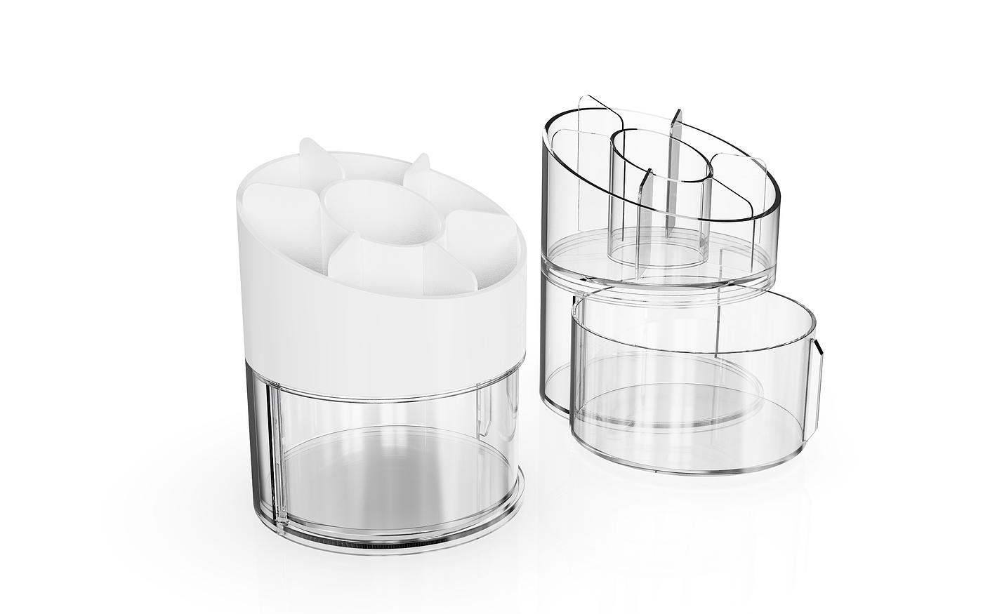 Rotating pen container，