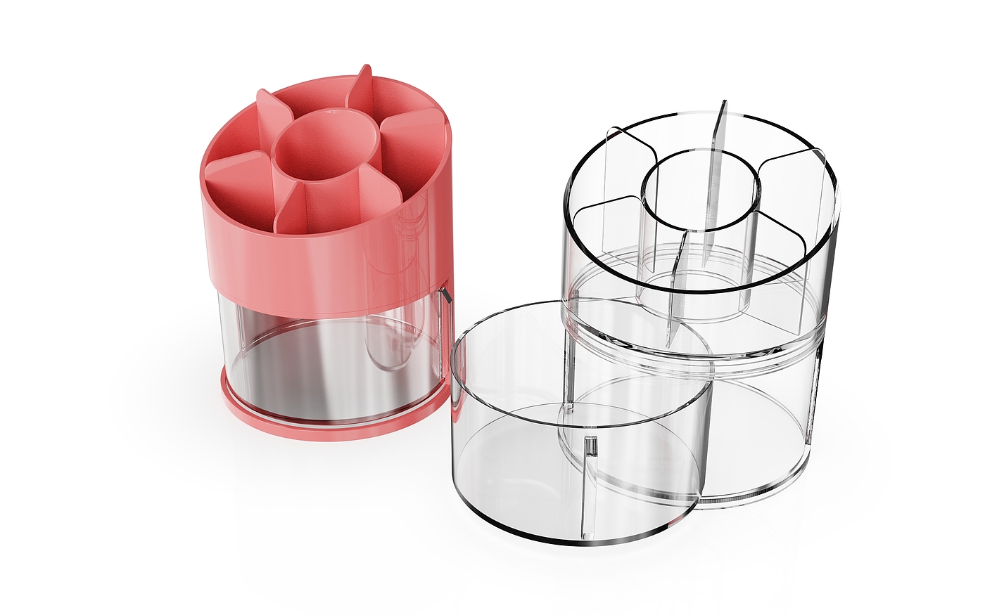 Rotating pen container，