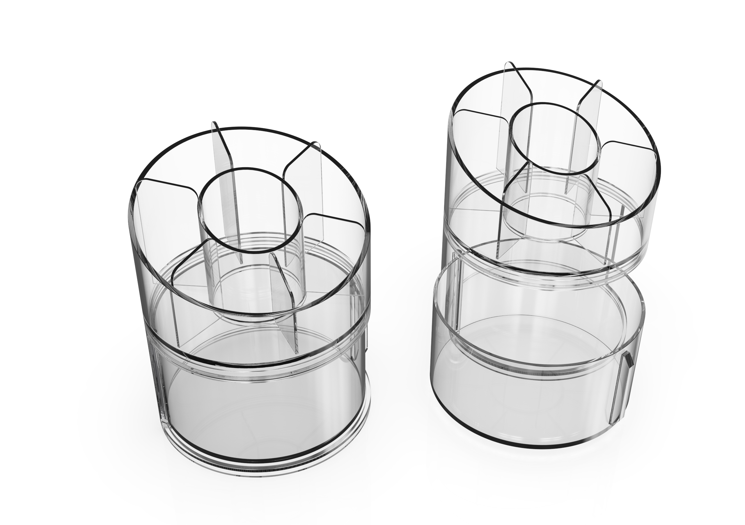 Rotating pen container，