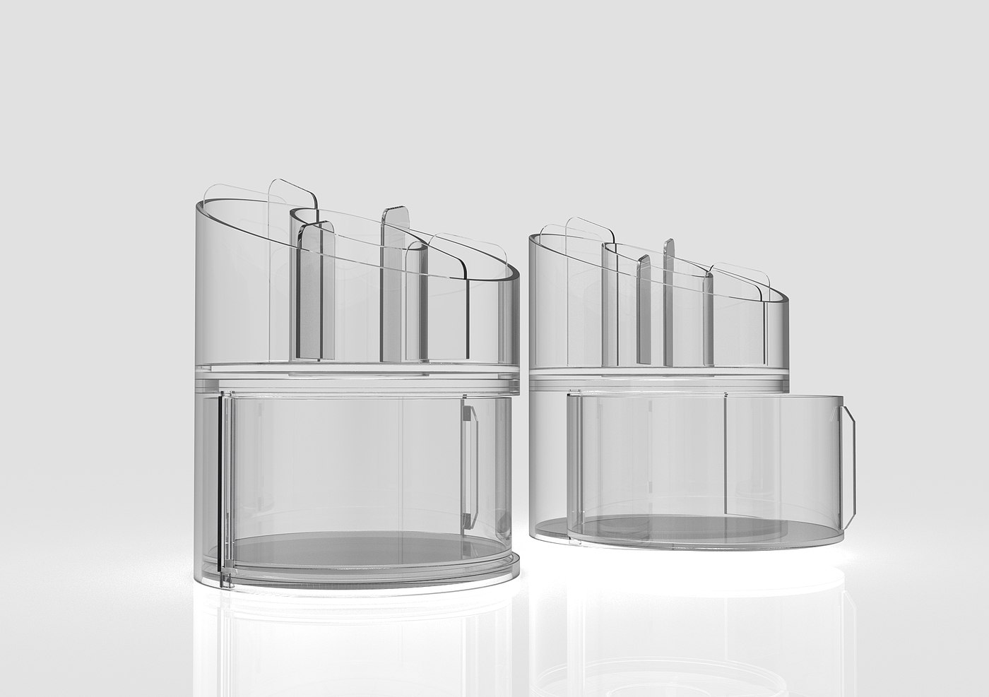 Rotating pen container，