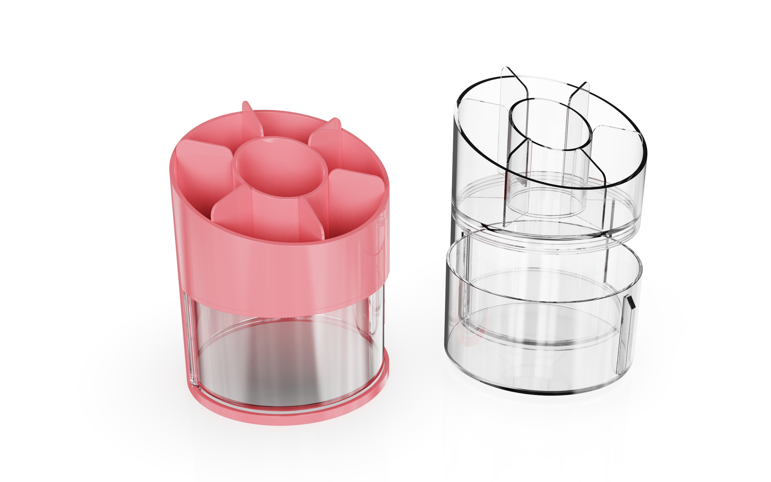 Rotating pen container，