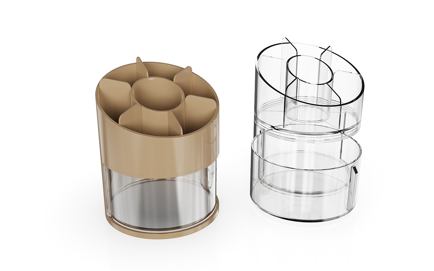 Rotating pen container，
