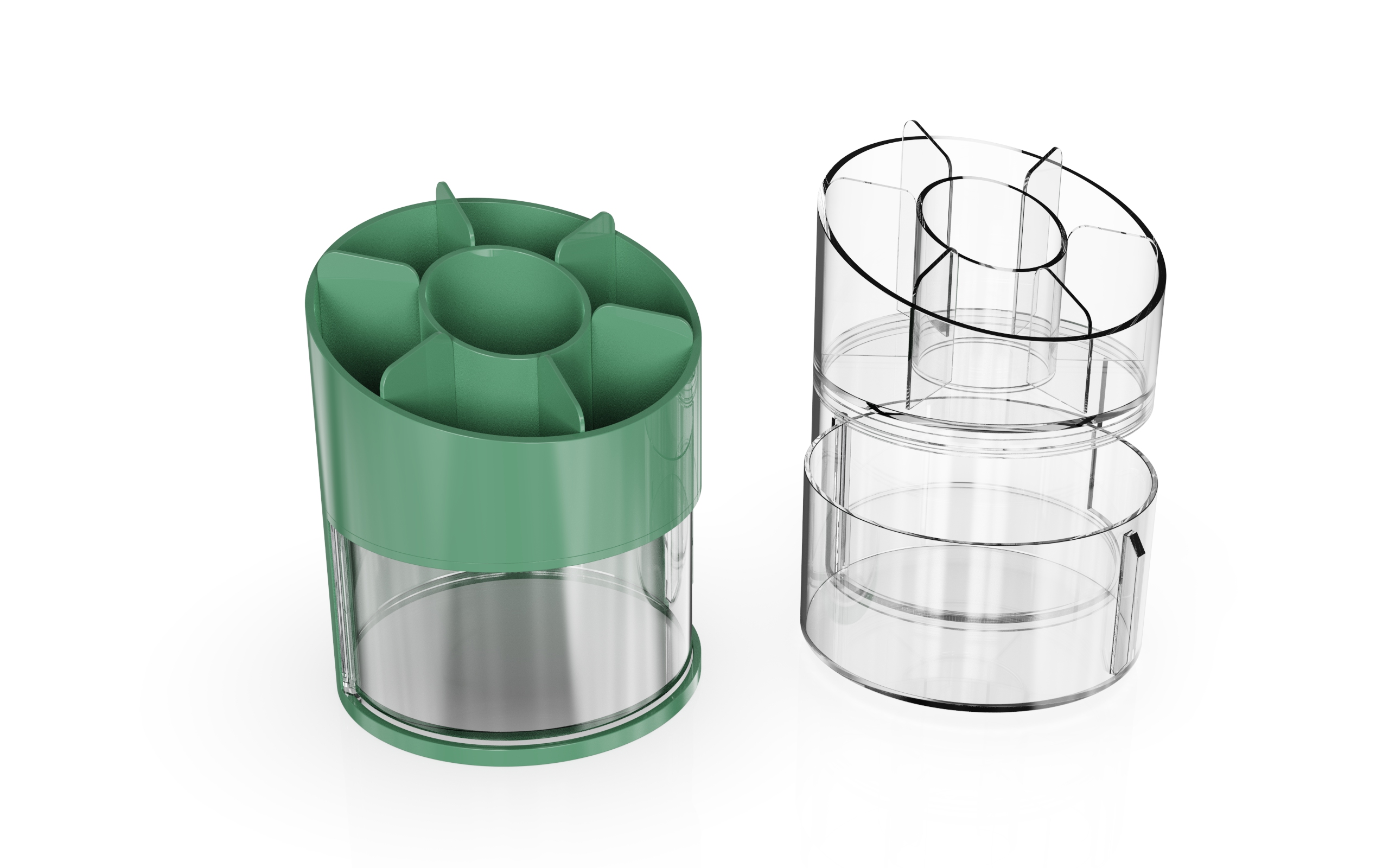 Rotating pen container，